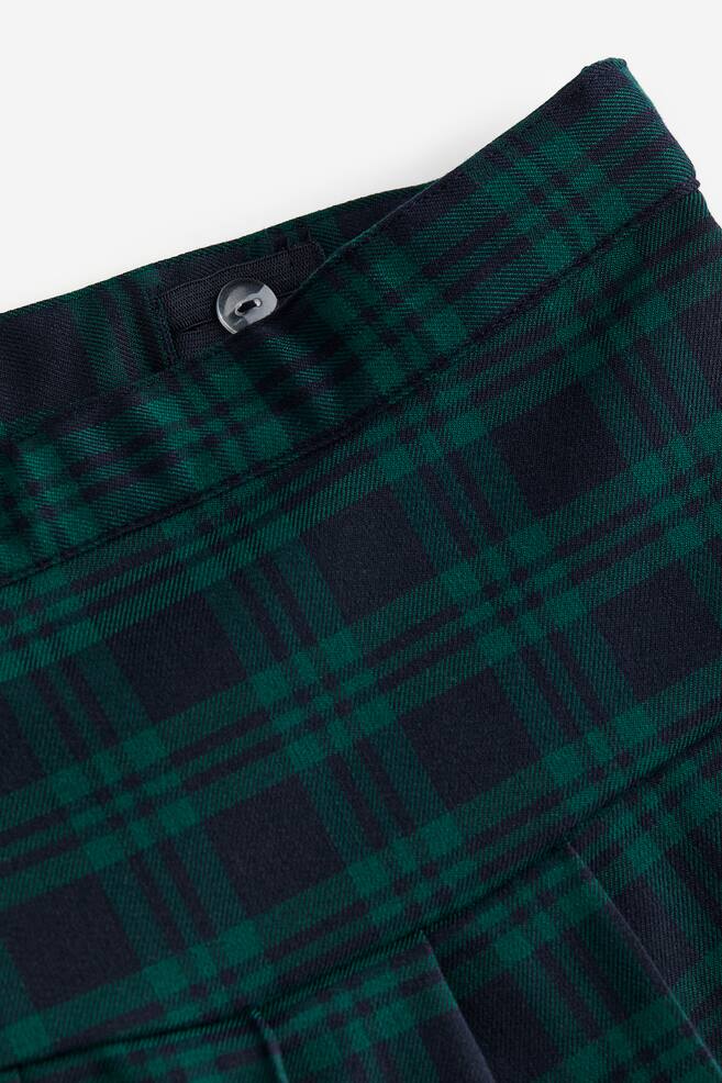 Pleated skirt - Green/Checked/Dark beige/Checked/Black/Dogtooth-patterned/Black - 4