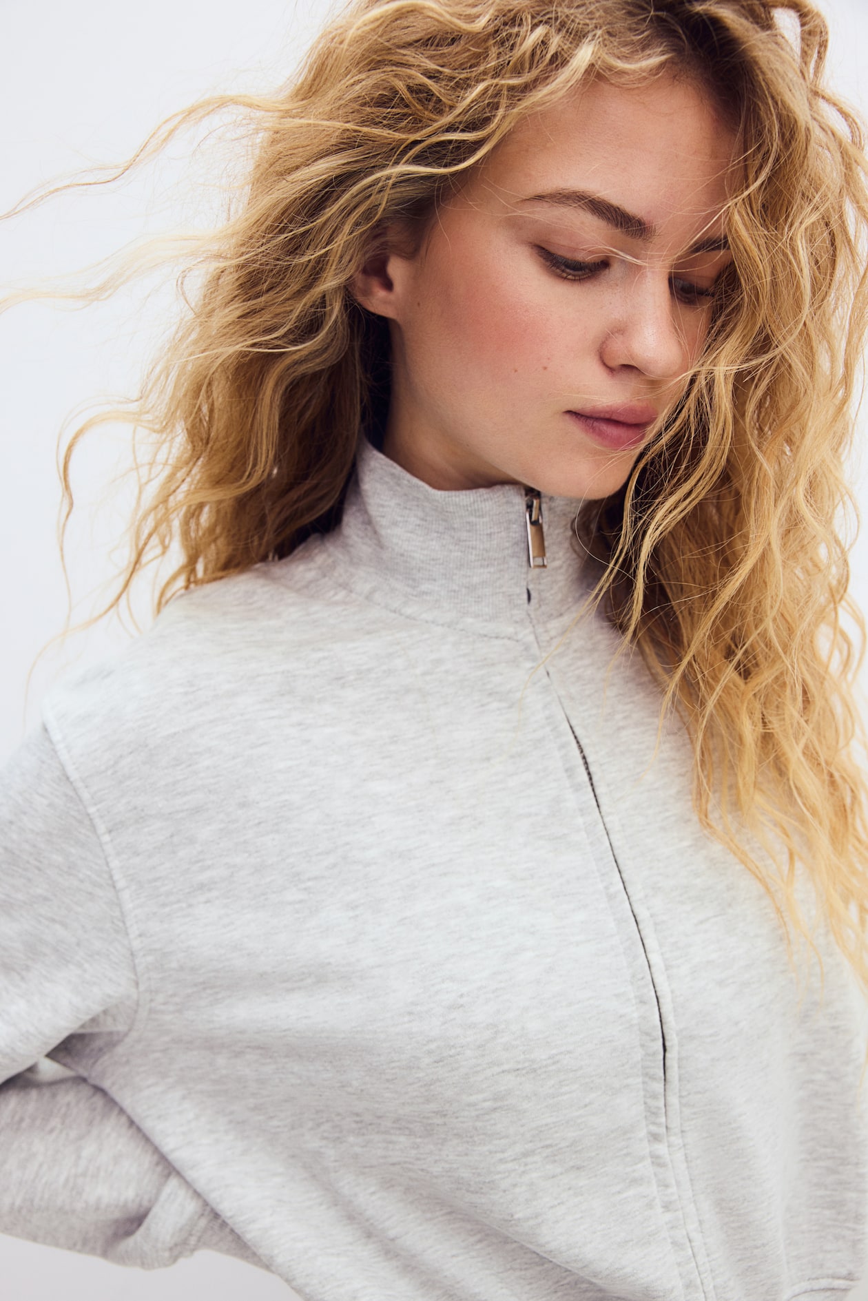 Cropped Sweatshirt Jacket - image 2