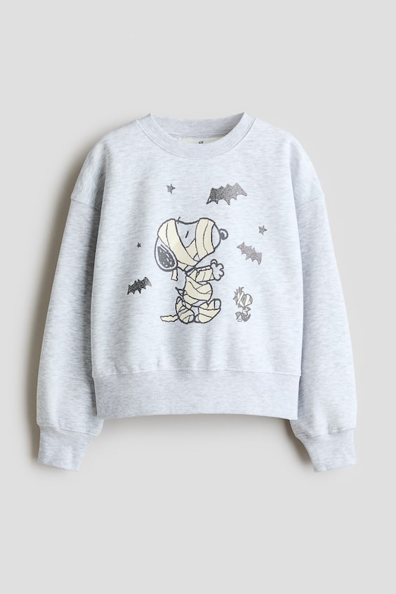 H&M Brushed-Inside Sweatshirt with Printed Motif