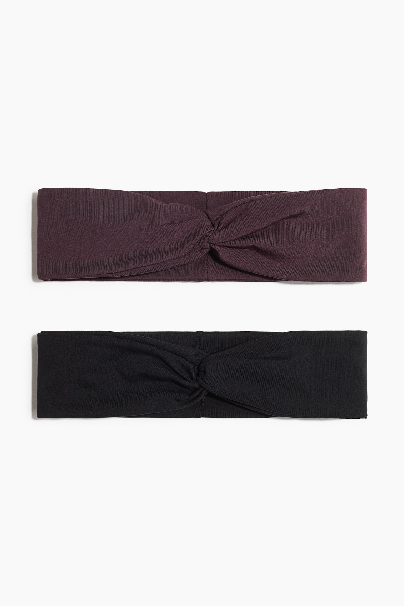 Lot de 2 bandeaux de sport SoftMove🅪 - Violet aubergine/noir
