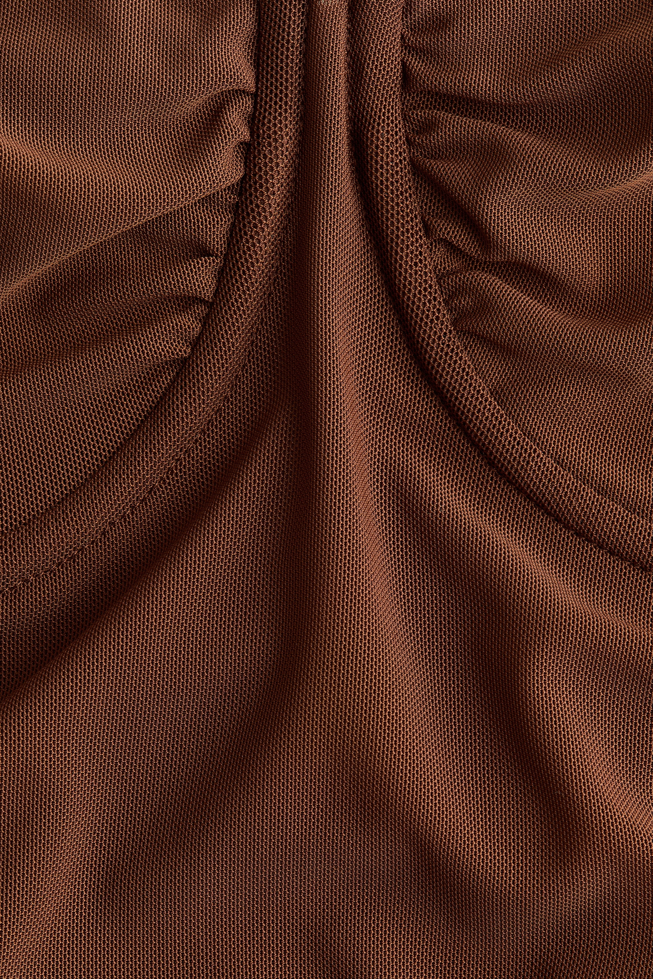 Ruched Mesh Top