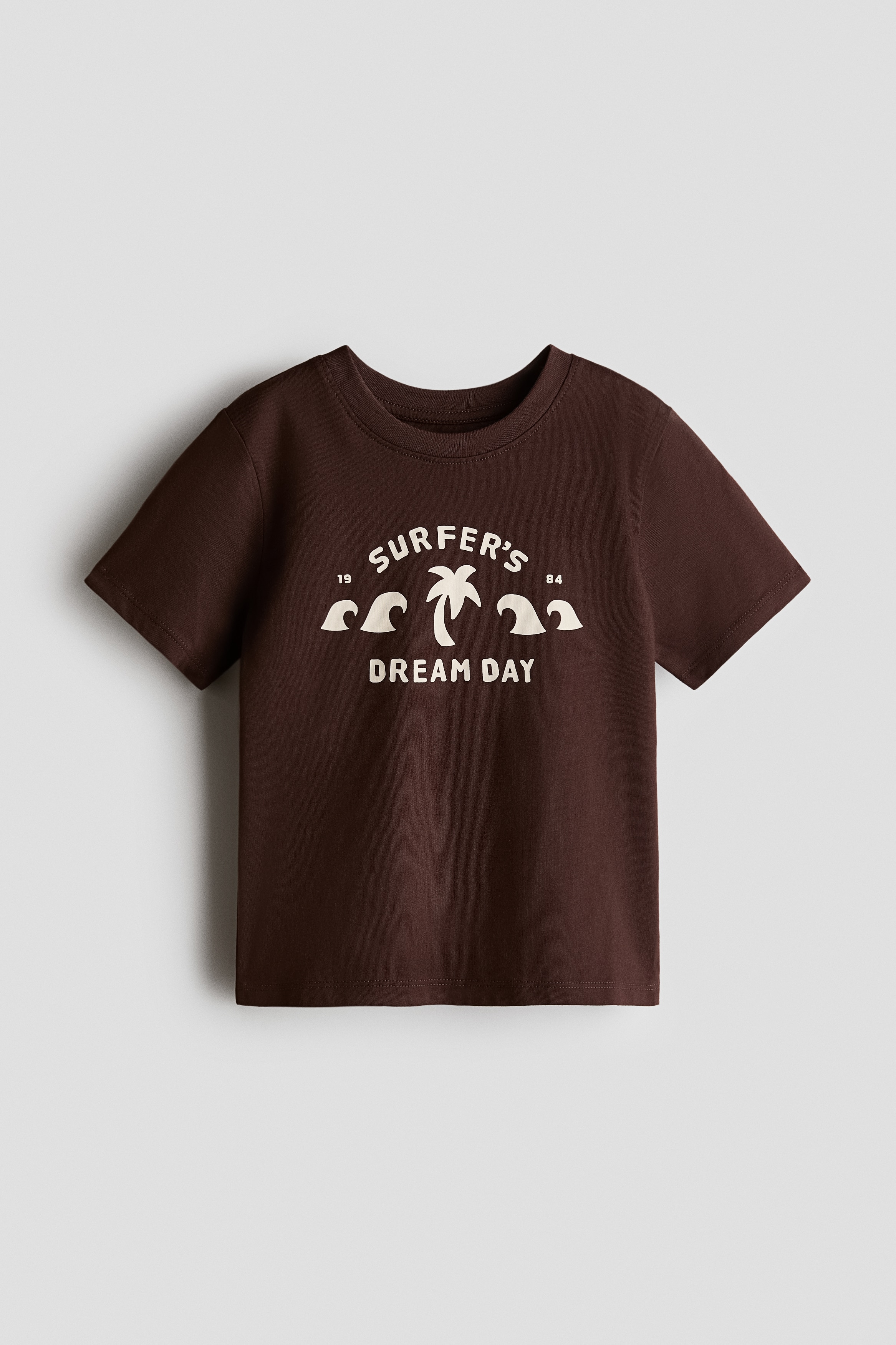 T-Shirt mit Print - Dunkelbraun/Surfer/Hellgelb/Gelato/Dunkeltürkis/Strand/Weiß/Krebse/Khakigrün/Augen/Cremefarben/Gemustert/Grün/Basketball/Dunkelgrau/Pacific/Cremefarben/Amalfi Coast/Hellblau/Auto/Gelb/Little bro/Hellblau/Miami/Cremefarben/Surfbusse/Cremefarben/Big bro