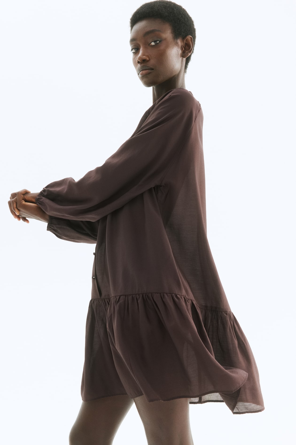 Tunica Vestiti Rossi H&m Abito A Tunica Con Bottoni Davanti