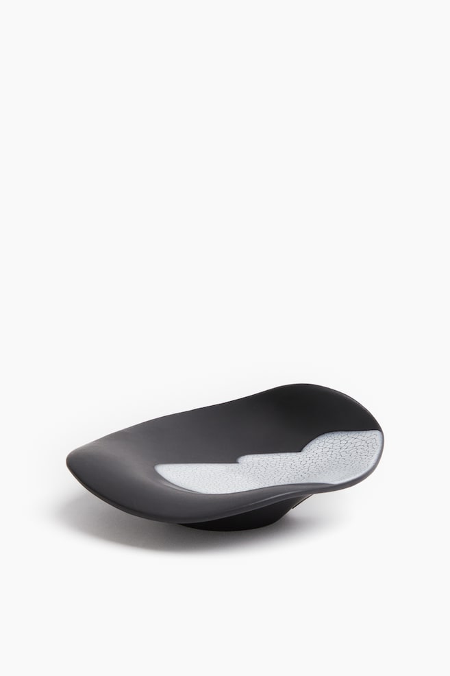 Tazón pequeño en cerámica de gres - Negro/Diseño - 1