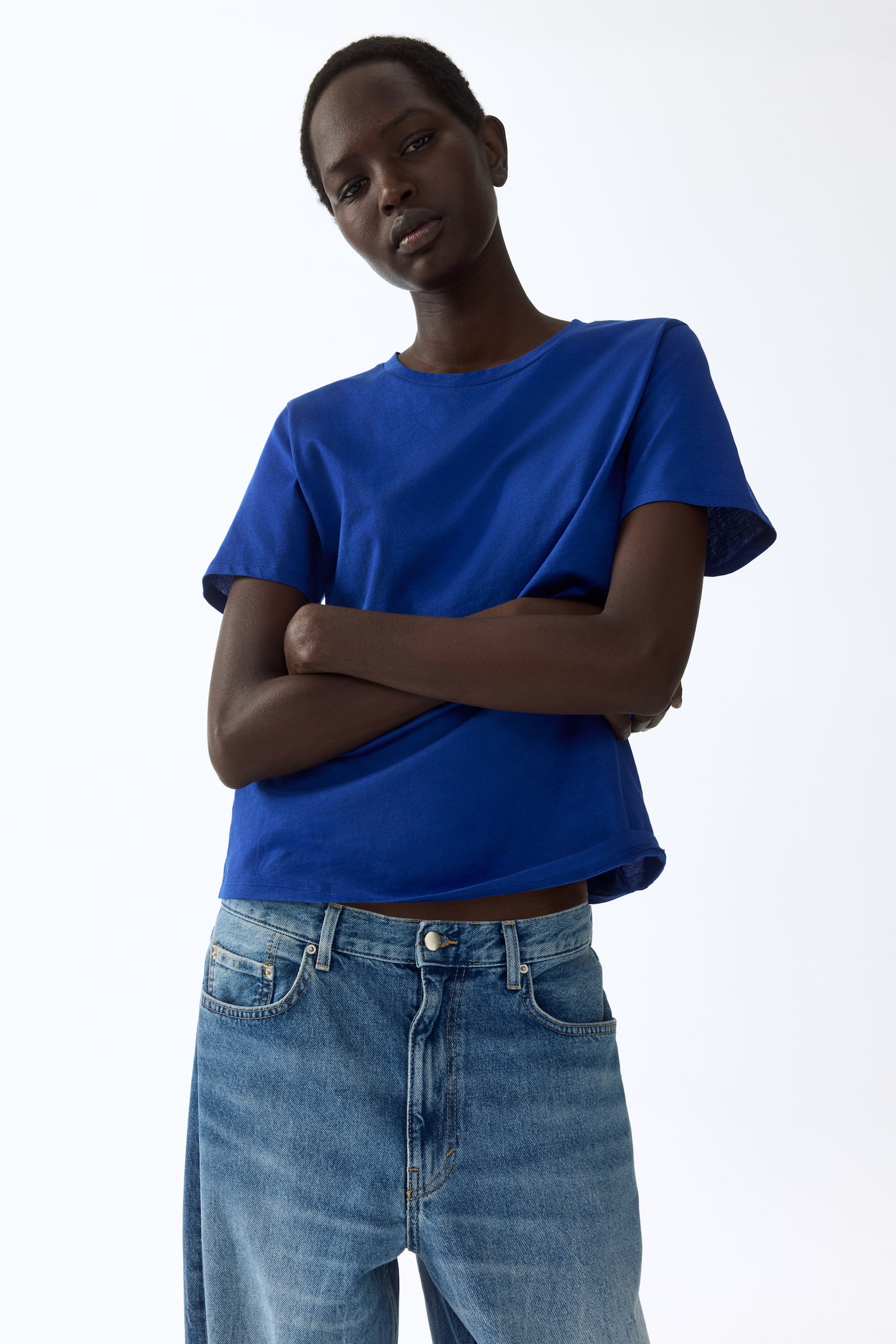 Cotton T-shirt - Blue/White/Navy blue striped/Orange/Dark dusty pink/Light grey marl/Black/Light yellow/Light pink/White/White - 5
