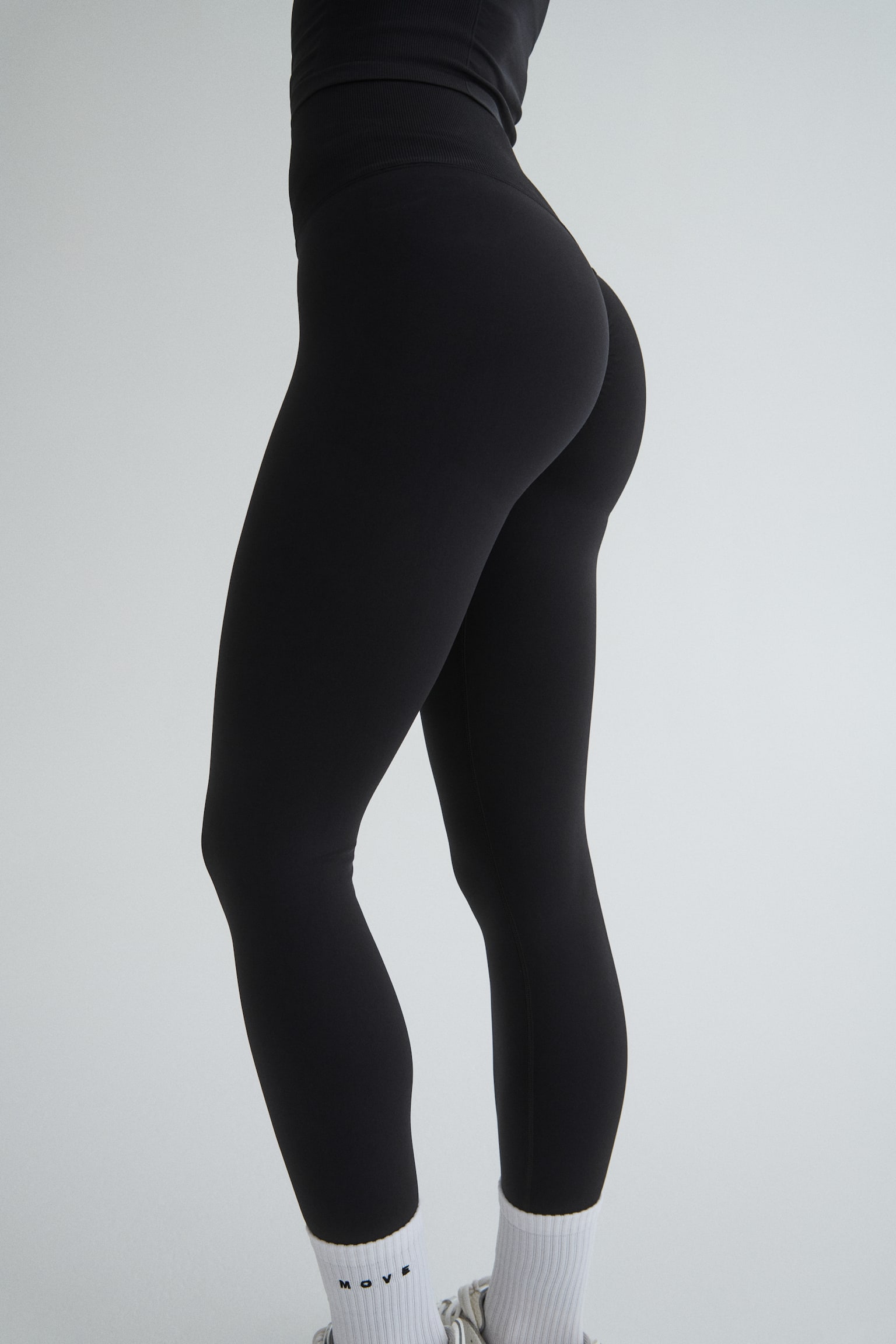 Seamless Sports leggings with DryMove™ - Black/Brown/Dark grey - 3