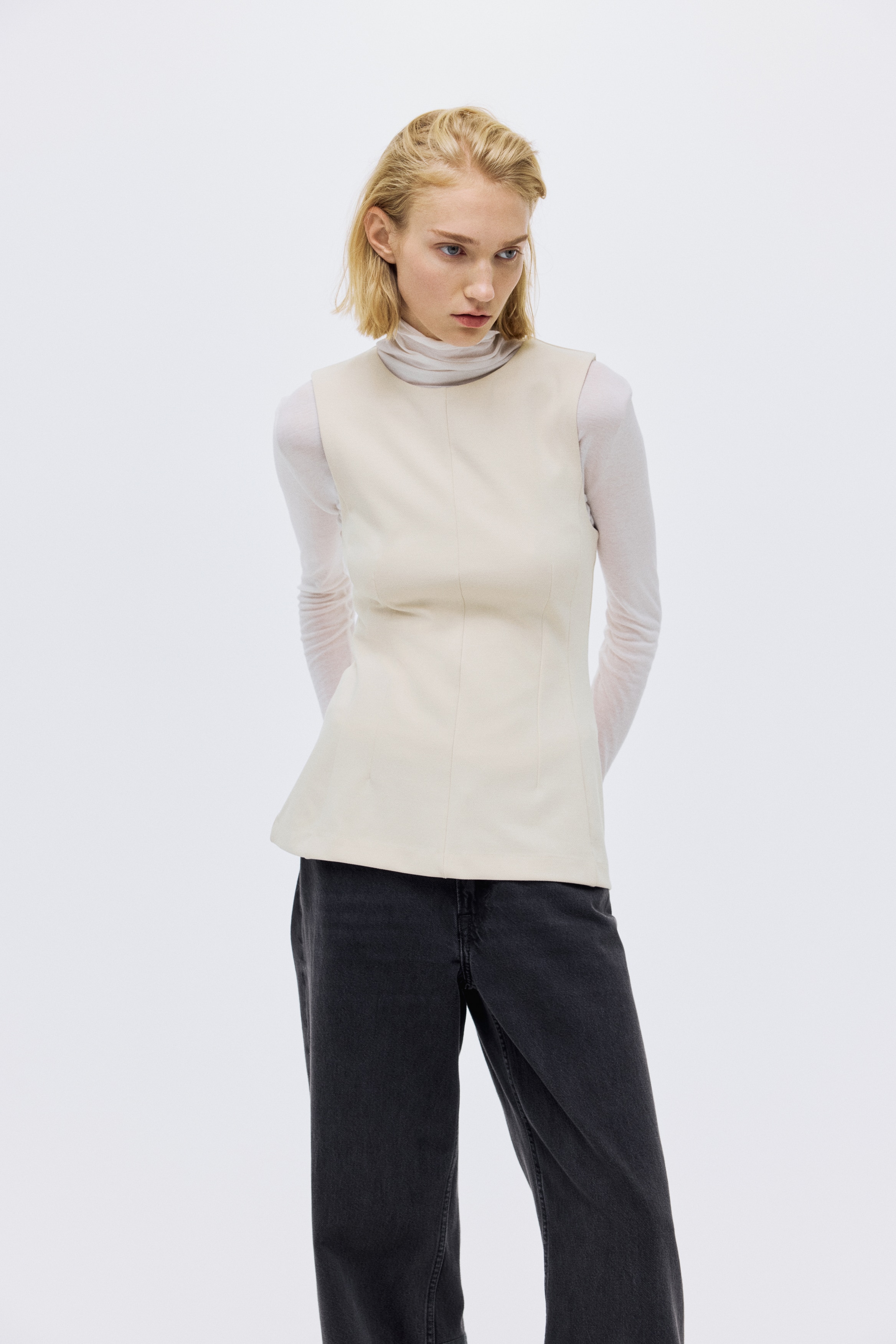 Ponte di Roma peplum top