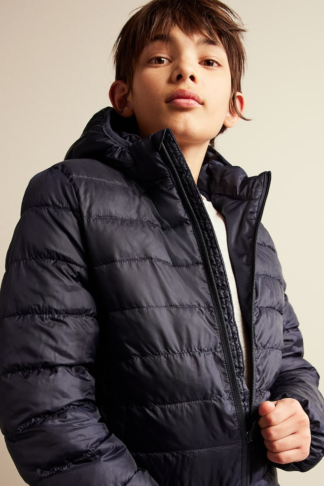 Water-repellent insulated jacket - Navy blue/Black - 3