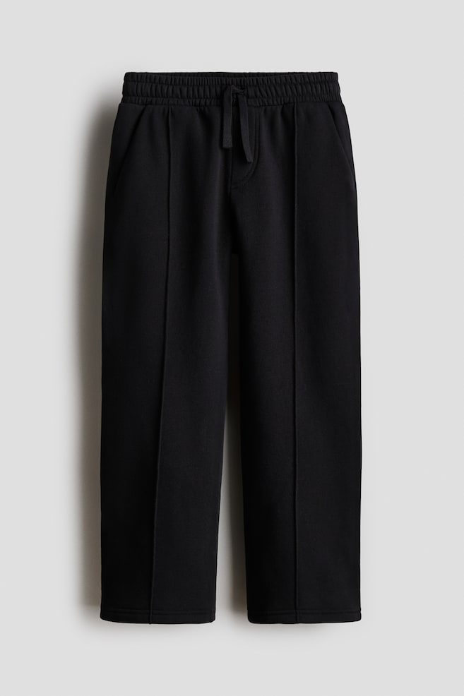 Straight-Leg Sweatpant Joggers - Black/Gray melange - 1