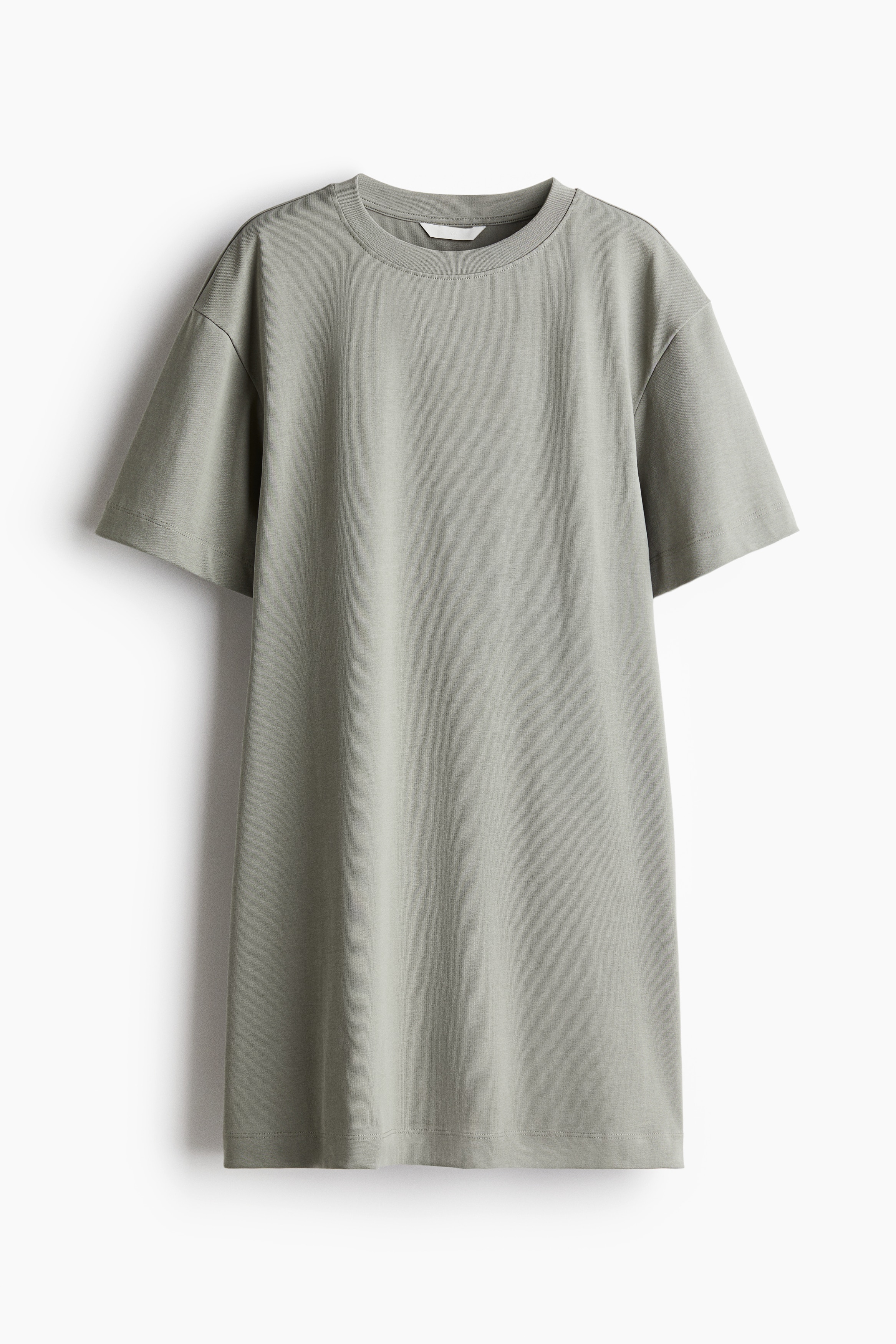 Waisted T-shirt dress - Light grey-green/White/Burgundy/Blue/Black