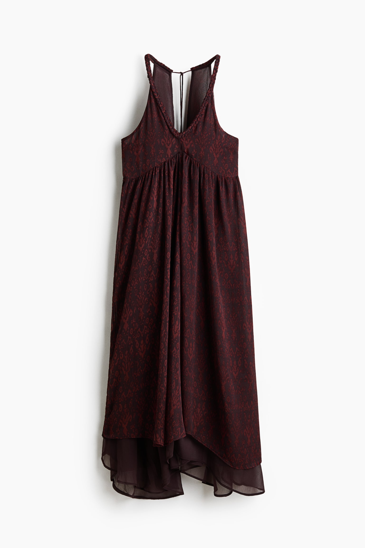 Chiffon maxi dress - Dark brown/Patterned - 2