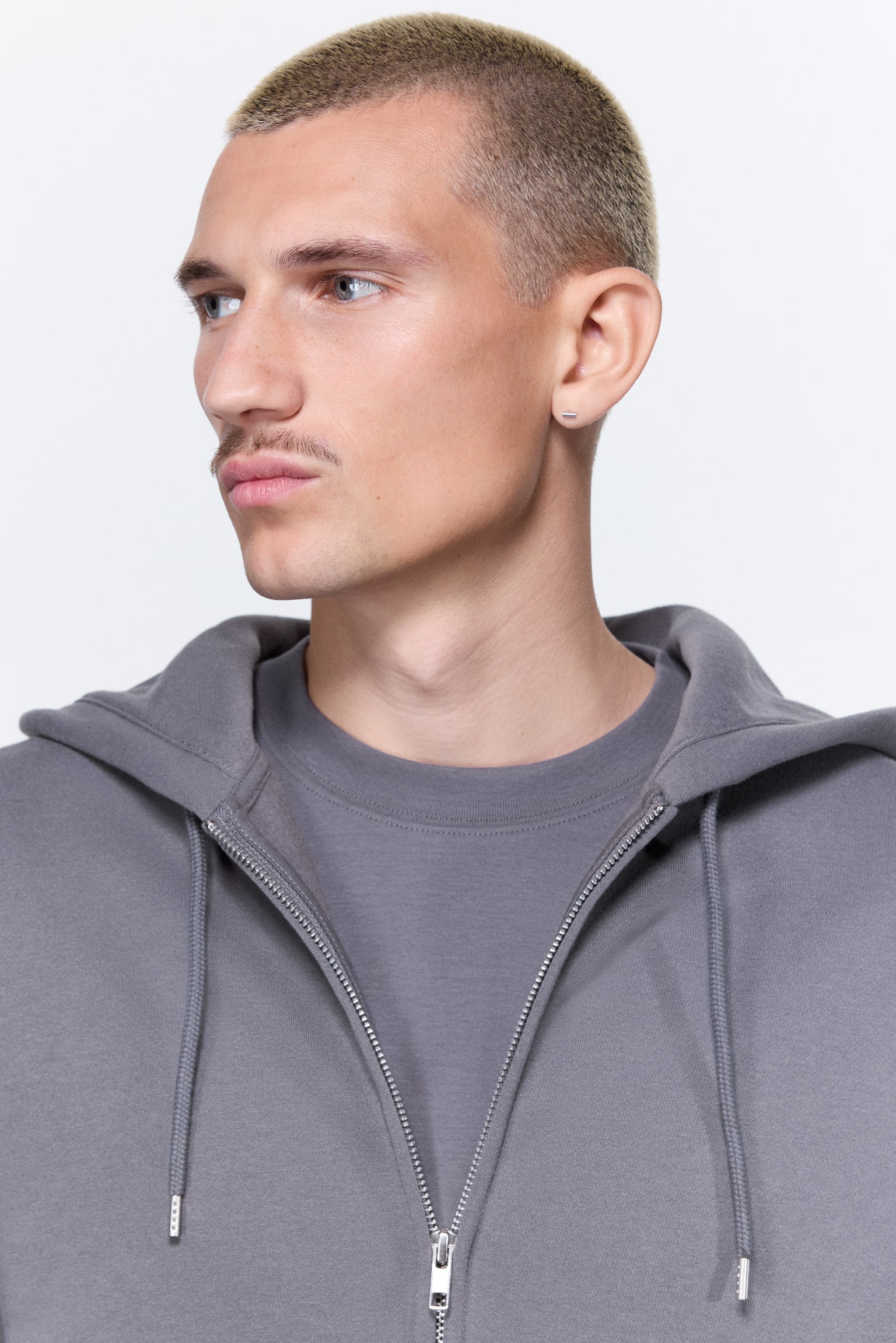 Loose-Fit Hooded Jacket - Dark gray/Black/Dark blue/Gray melange/Plum/Brown/Whitw - 6