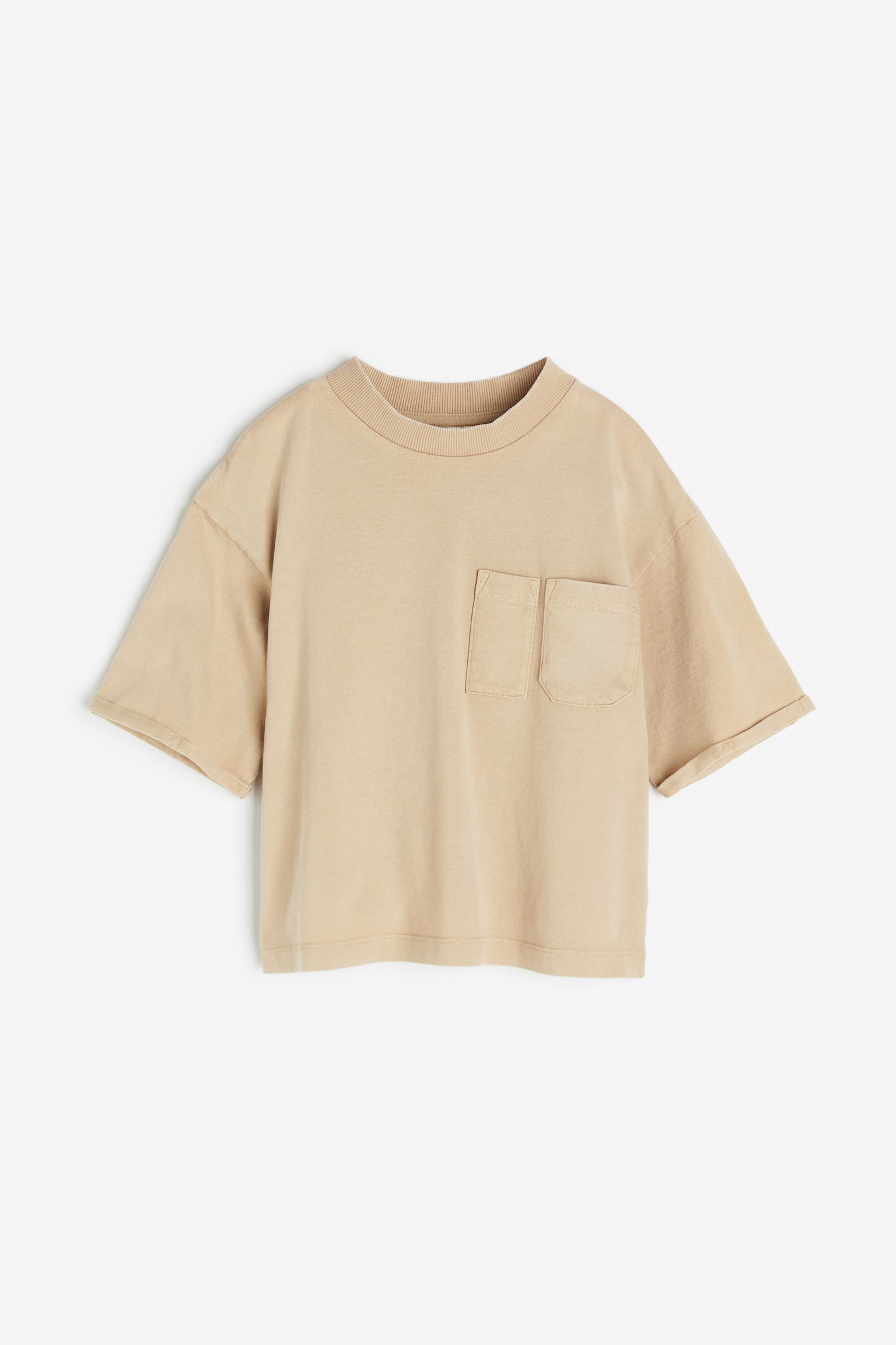 Pocket-detail T-shirt - Beige - 1