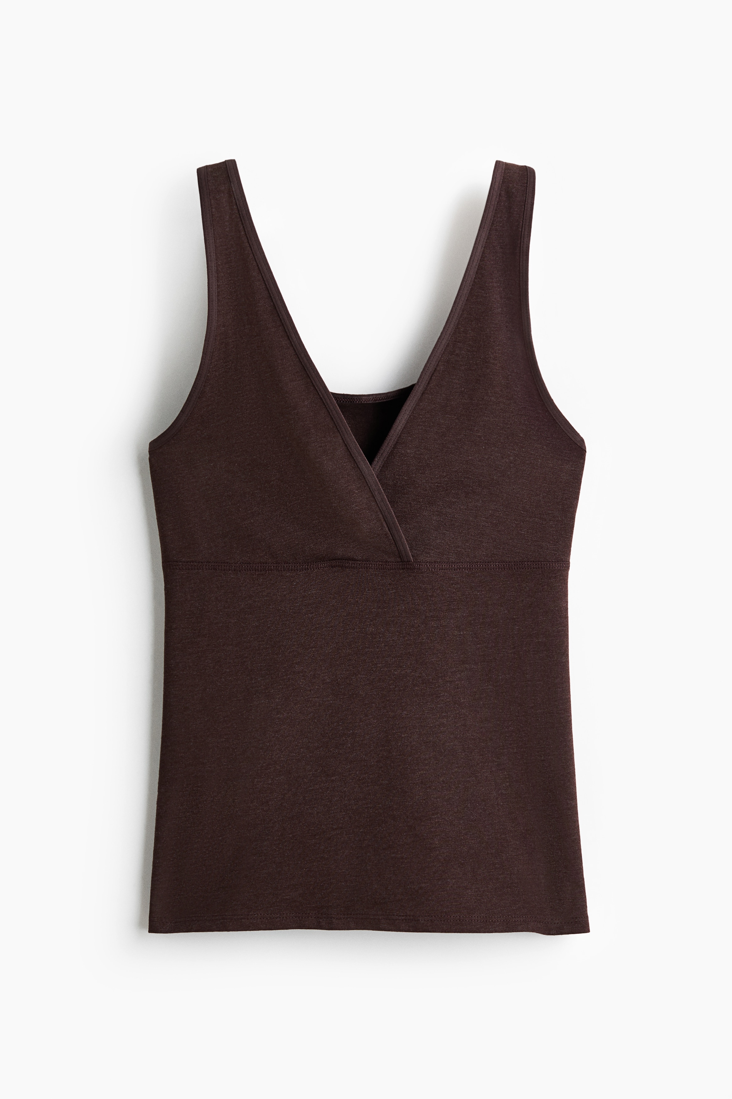 MAMA Top de lactancia - Marrón oscuro/Negro