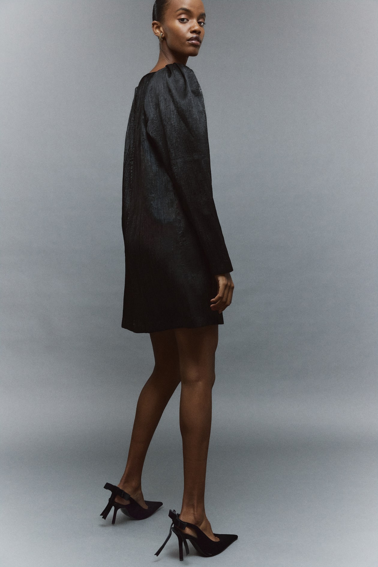 Square-Neck Crepe Dress - image 4