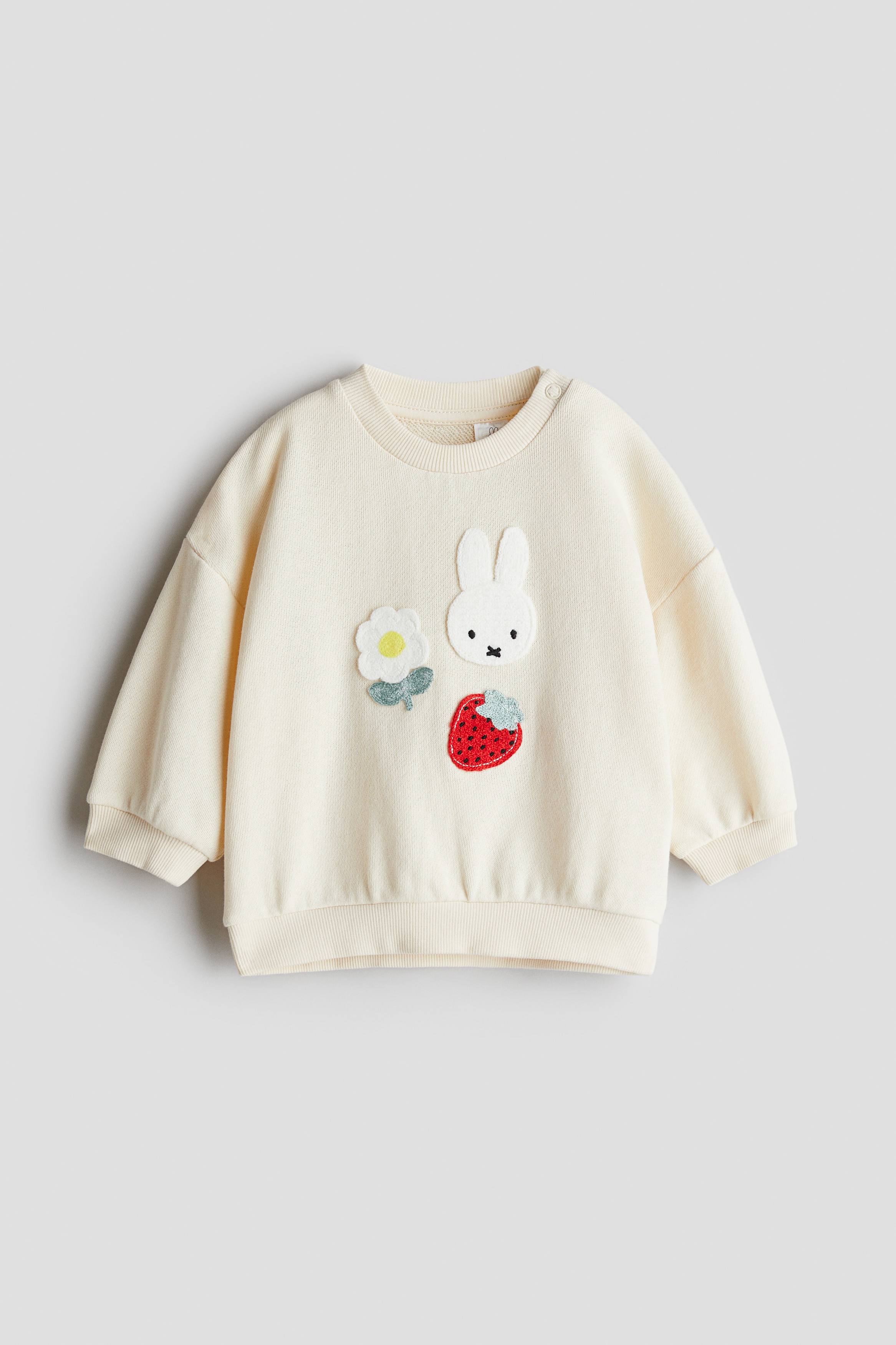Appliquéd sweatshirt - Light beige/Miffy