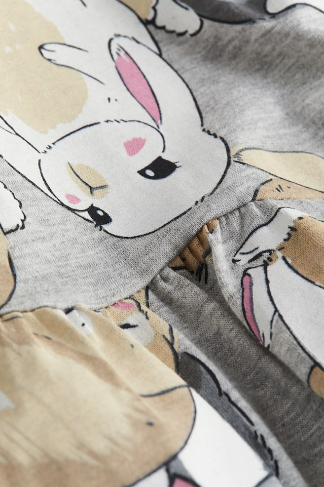 Cotton jersey dress - Light grey/Rabbits/Lilac/Unicorns/Turquoise/Rainbows/Light pink/Hearts/dc/dc/dc/dc/dc - 4
