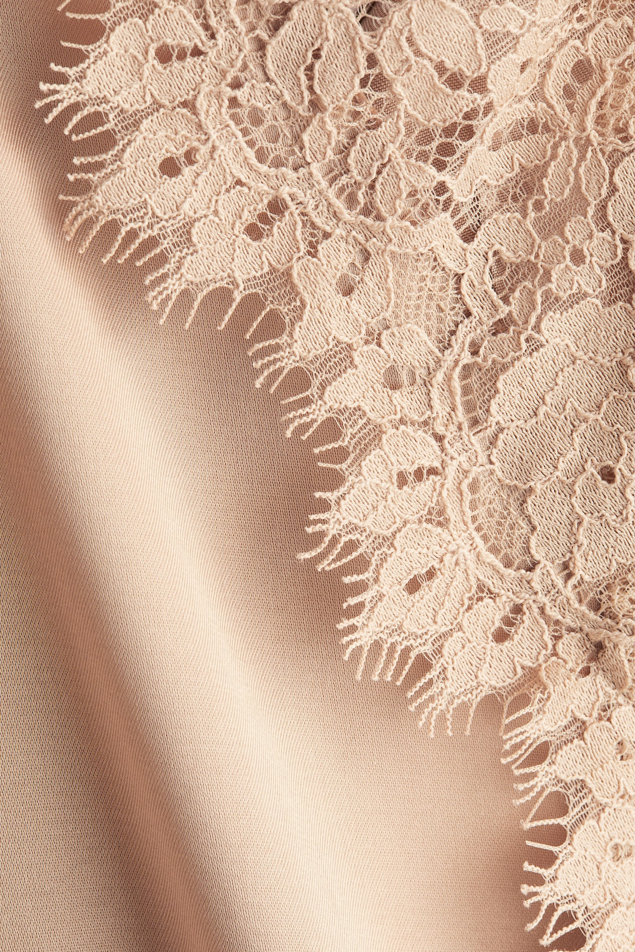 Lace-Trimmed Satin Dress - image 4