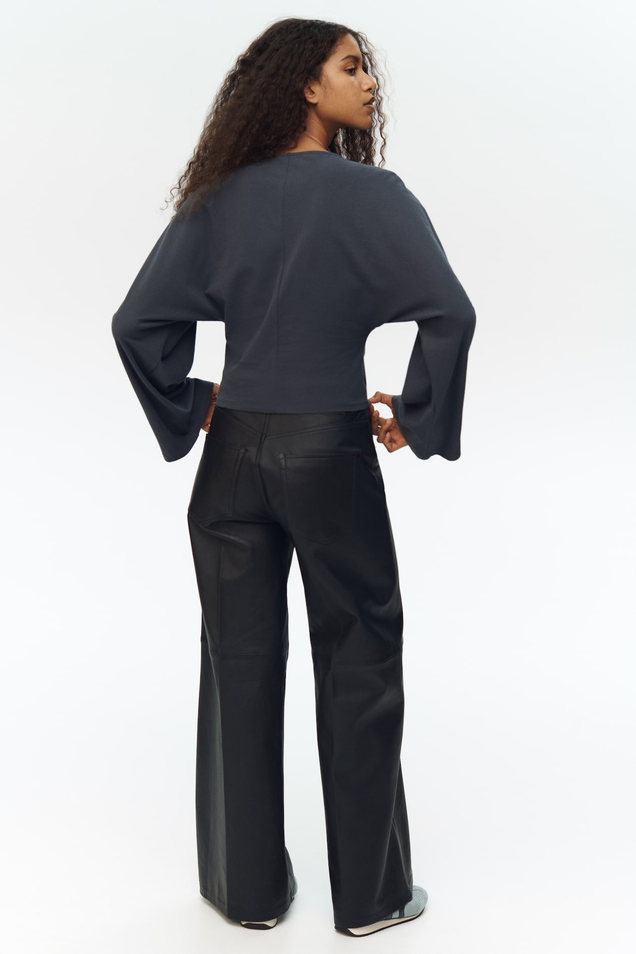 Batwing-Sleeved Jersey Top - image 5
