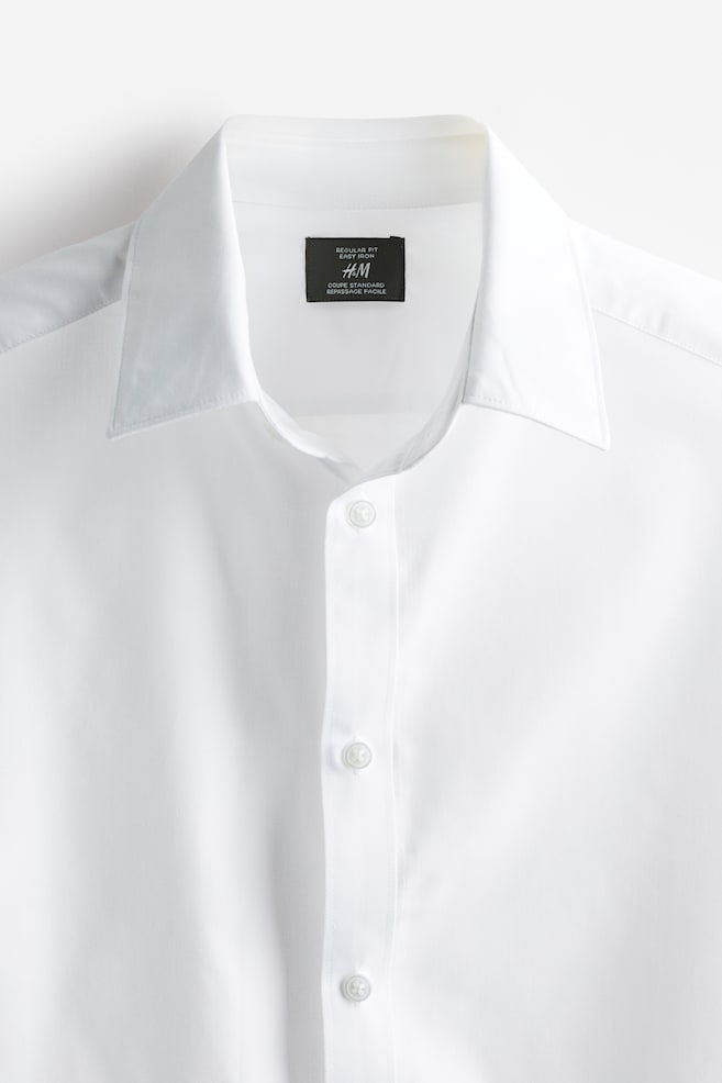 Camicia easy-iron Regular Fit - Bianco/Nero/Azzurro - 4