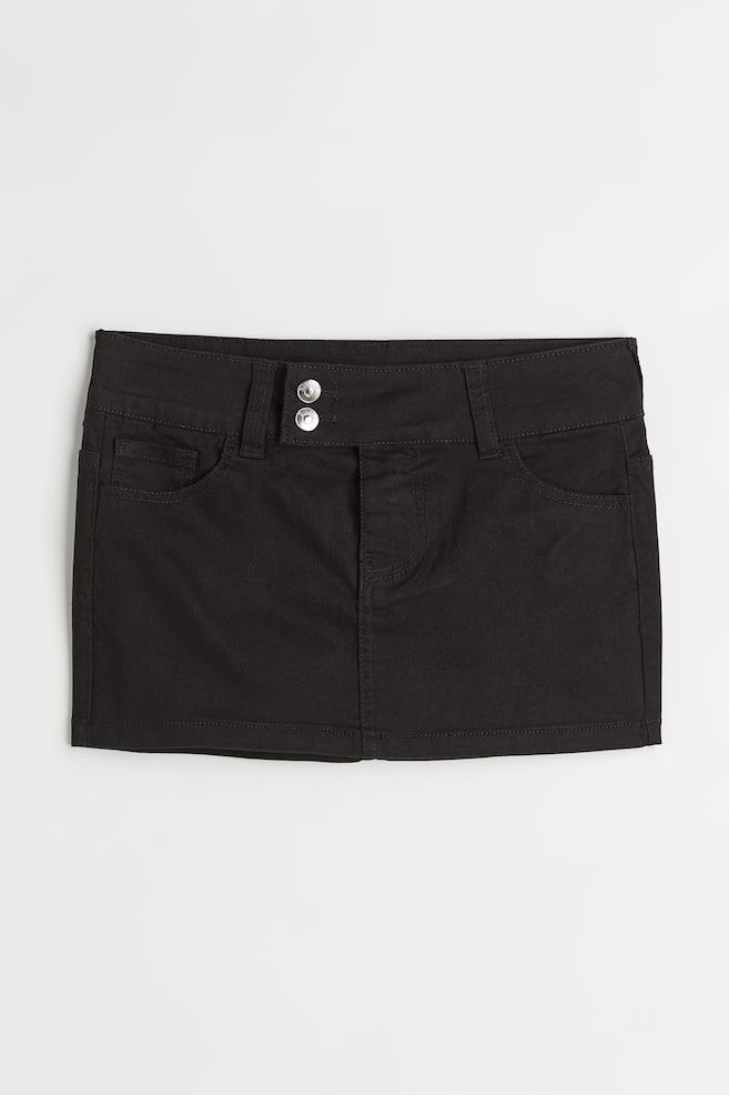 Minifalda de sarga - Negro/Marrón - 1