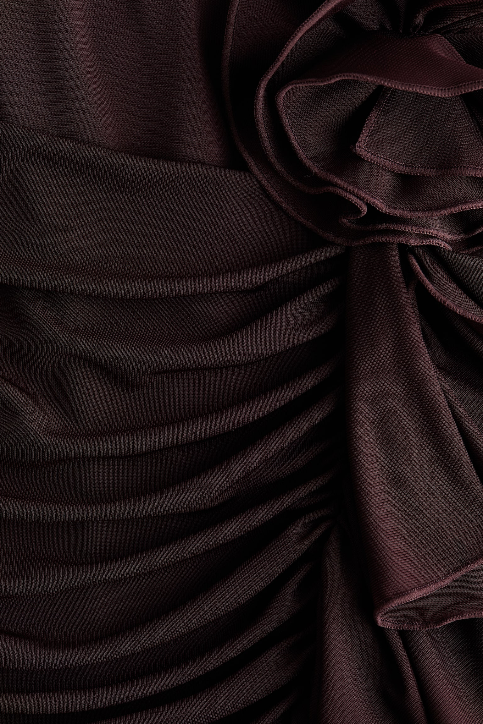 Flower-detail mini skirt - Dark brown - 3