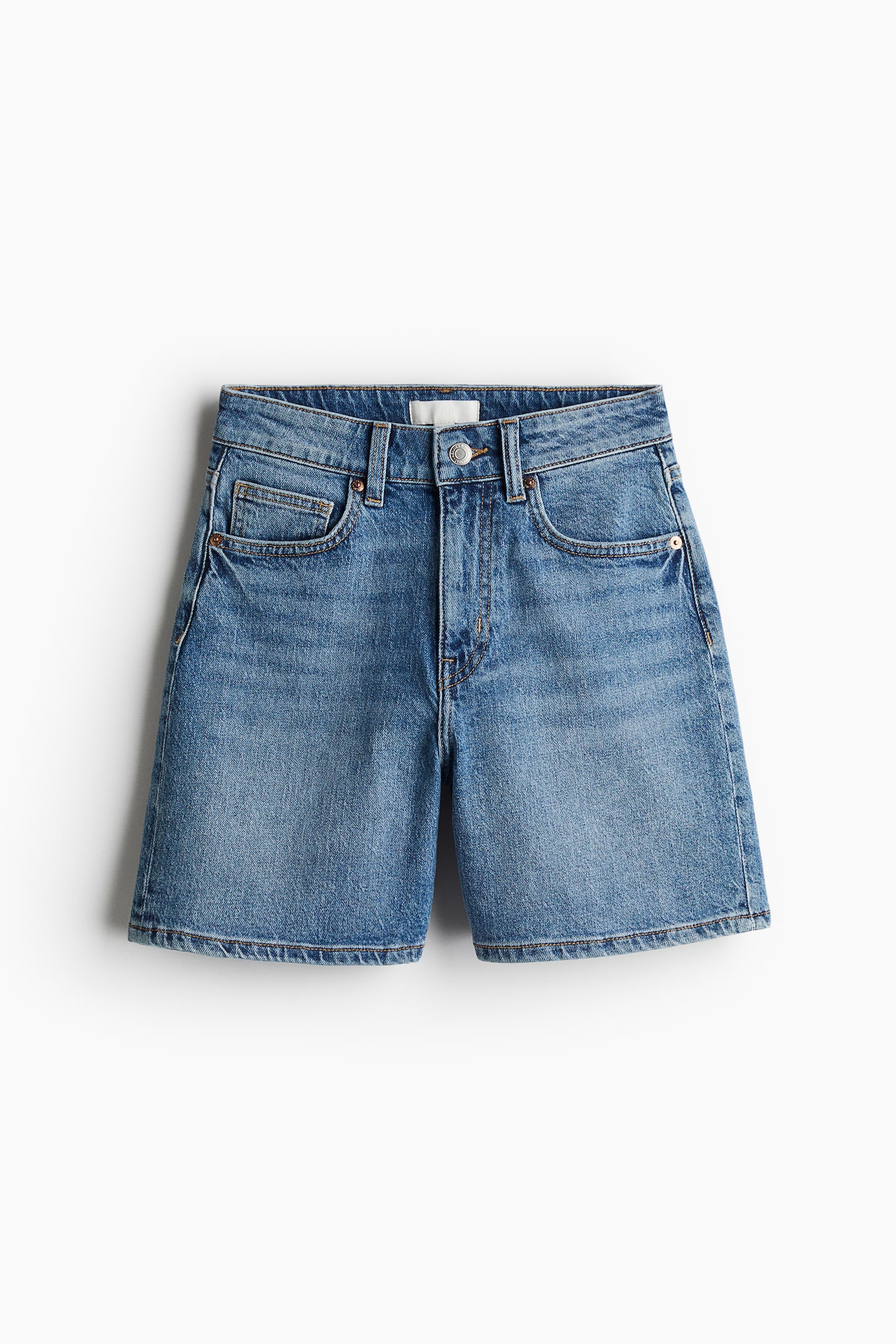 High Waist Denim Shorts - Denim blue/Light denim blue/Dark grey - 2