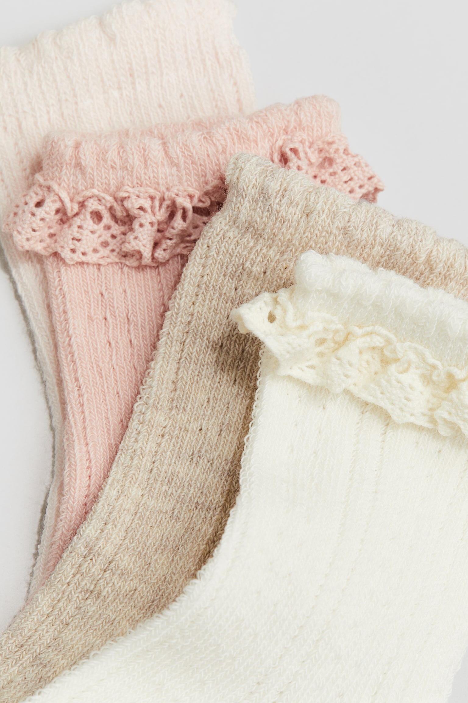 4-pack socks - Cream/Dusty pink - 3