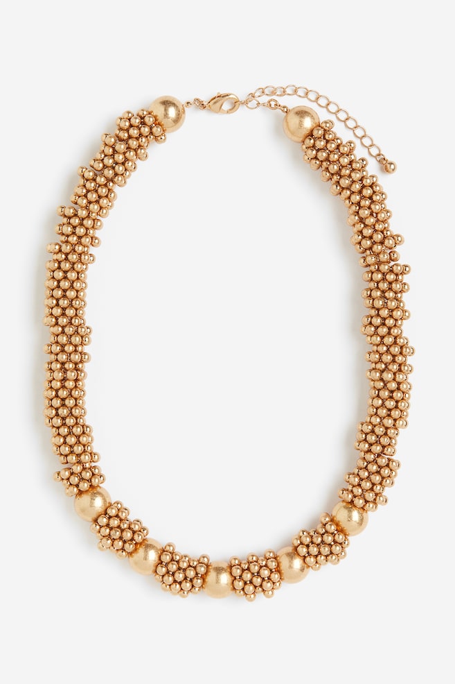 Beaded necklace - Gold-coloured - 2
