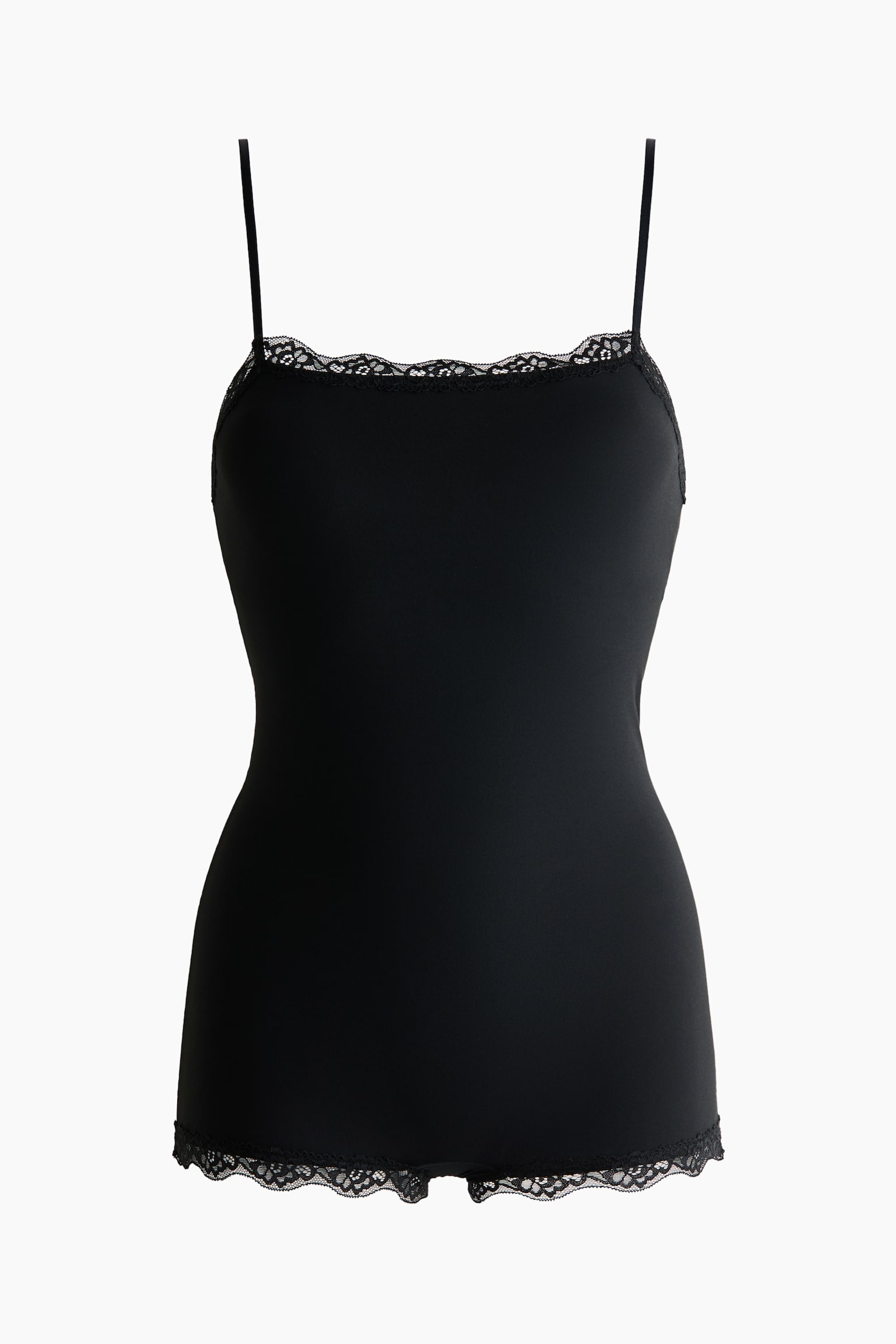 Padded Cup Microfibre Bodysuit - Black - 2