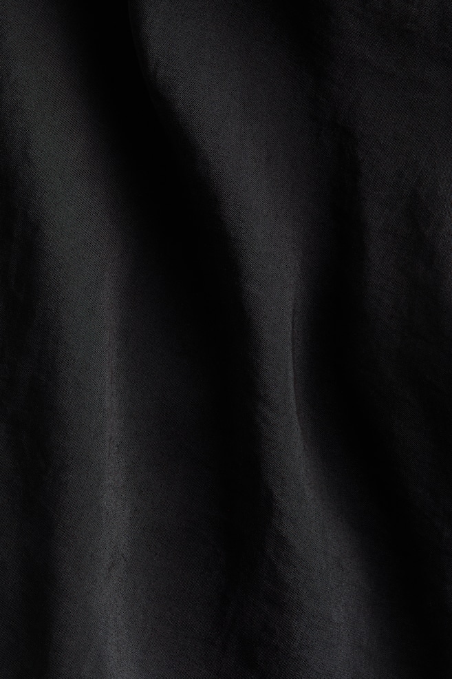 Jupe portefeuille drapée-Noir - 3