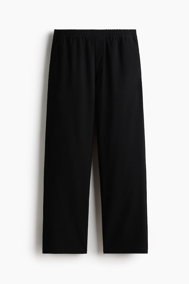 Pantalon large à taille élastique Four-way Stretch - Noir/Beige/Marron foncé/Marron foncé - 1