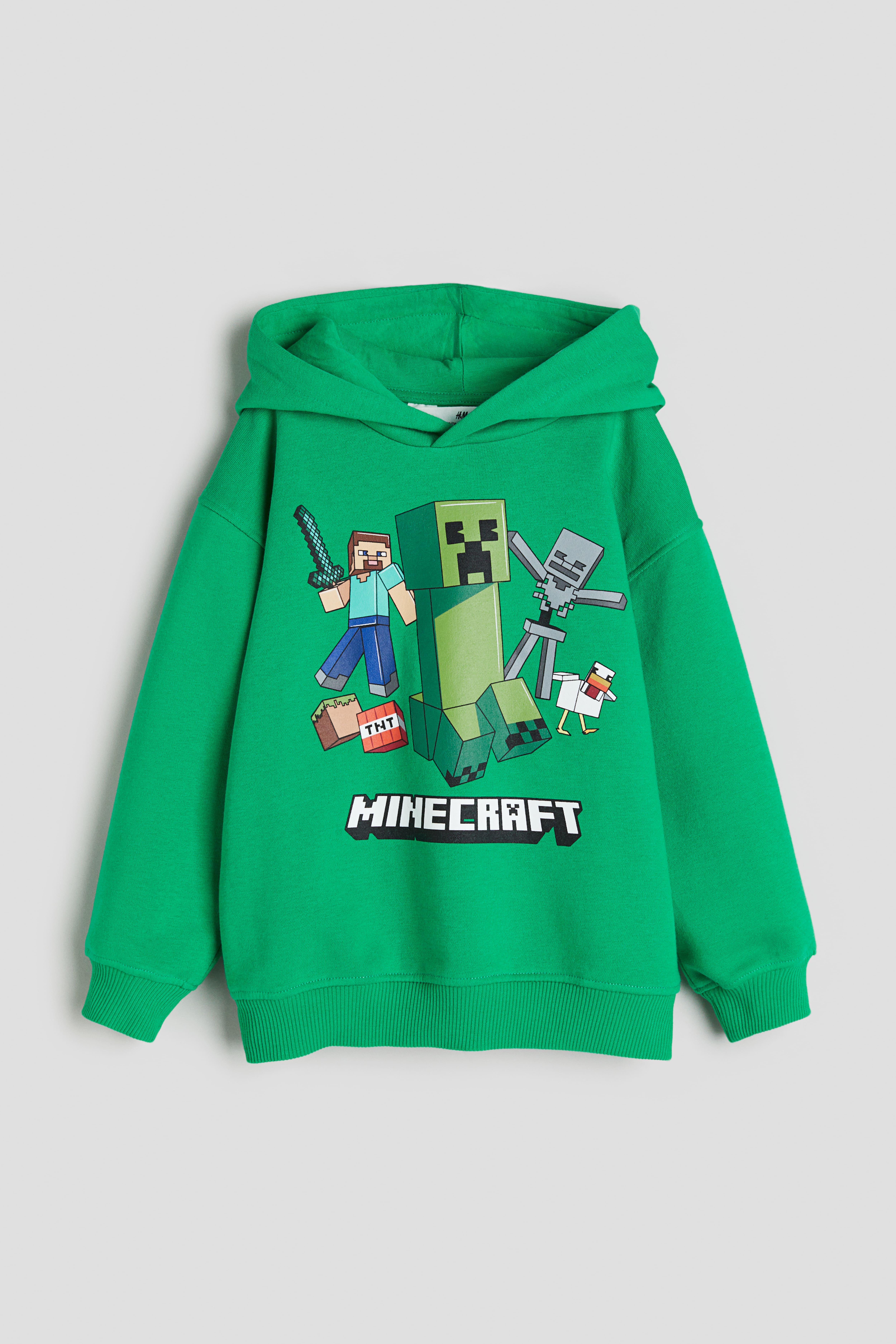 Printed Hoodie Bright green Minecraft Kids H M CA