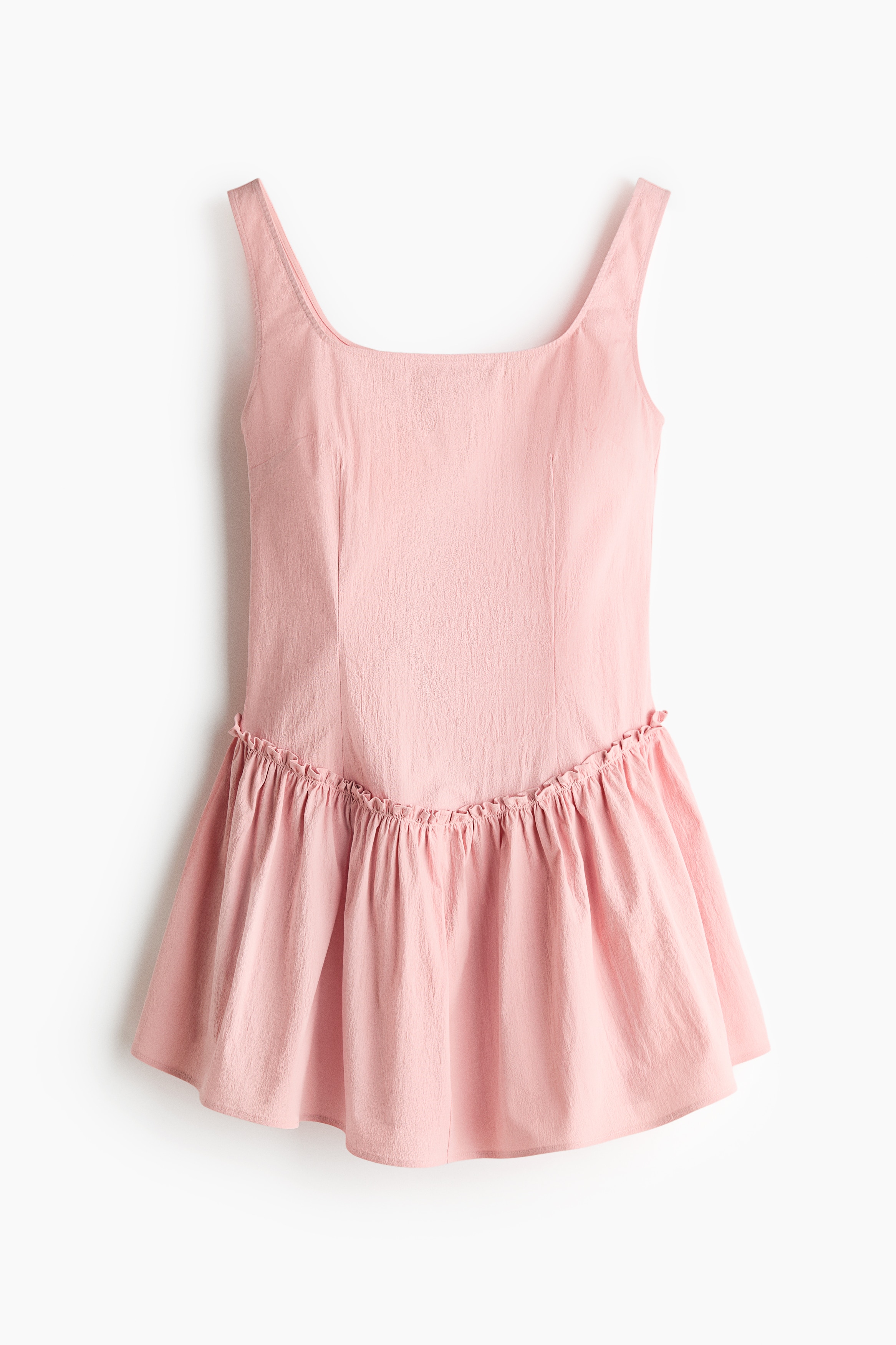 Crêpe-Kleid mit ausgestelltem Jupe - Hellrosa/Knallrot/Schwarz