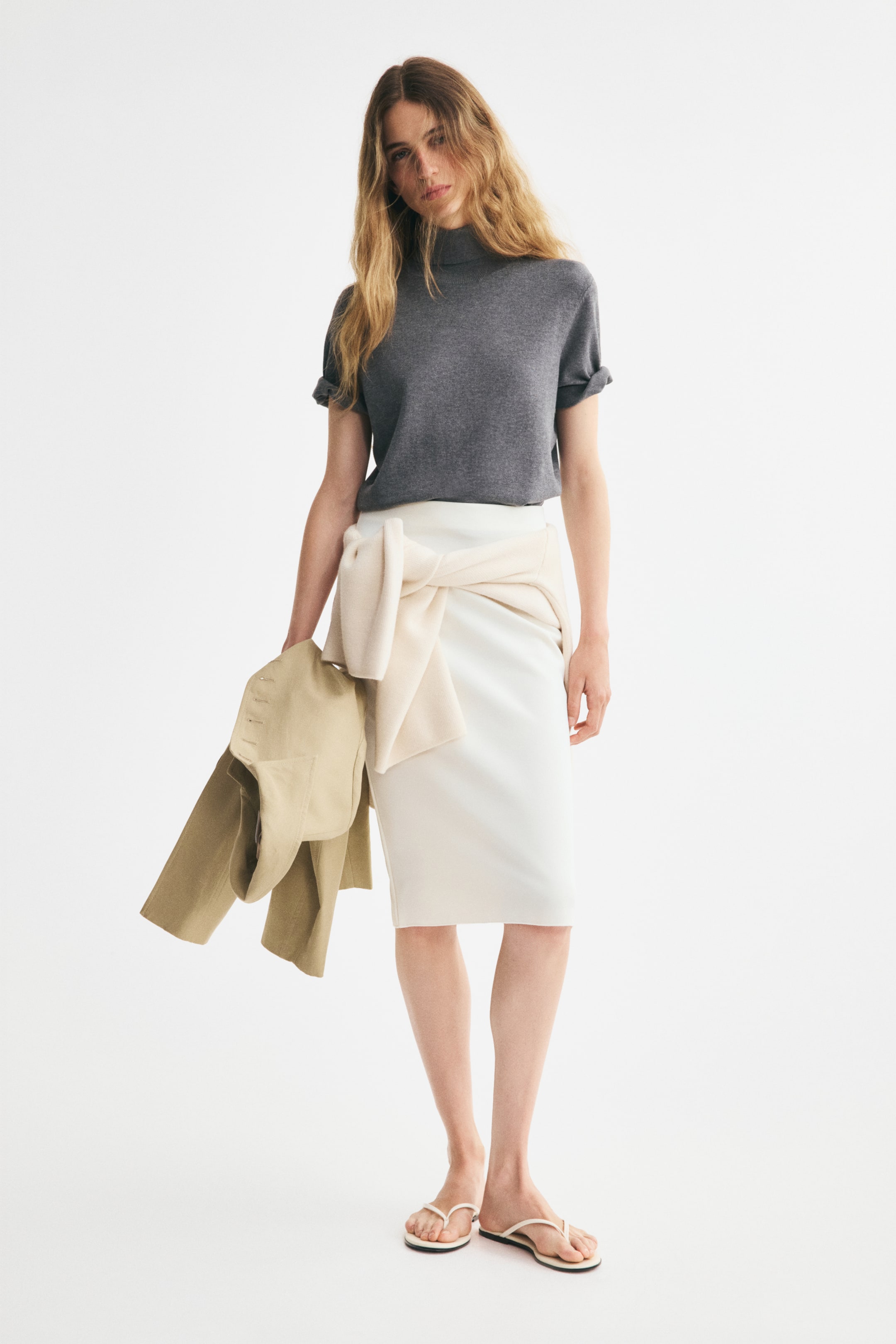 Haut col roulé en tricot fin