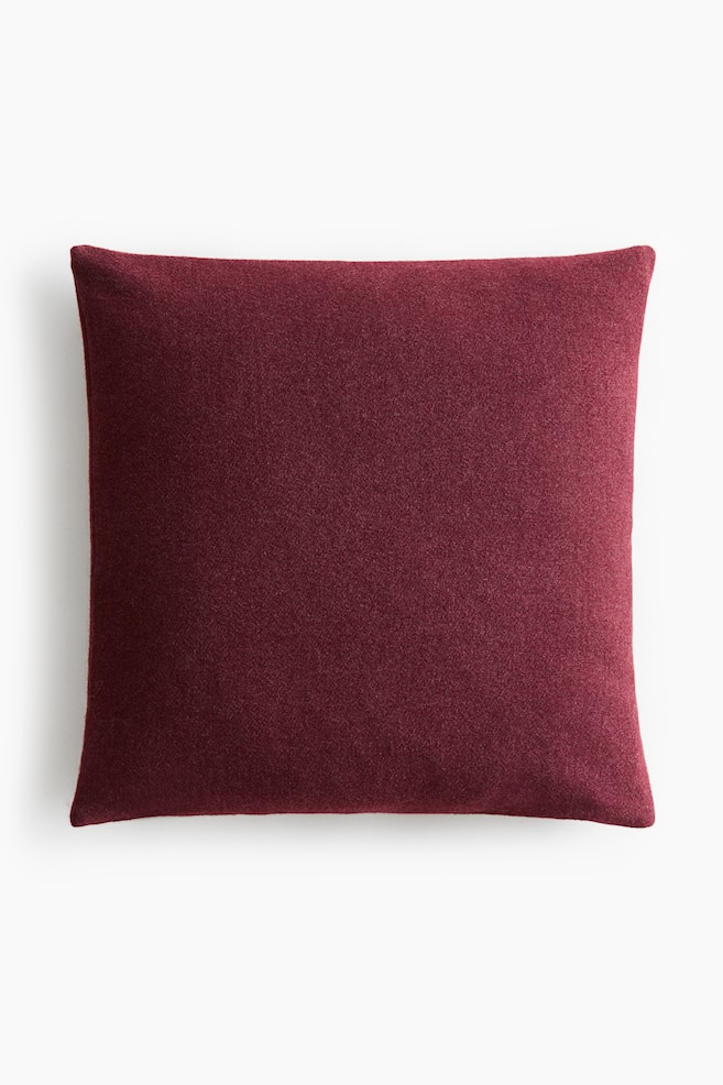 Viscose-blend cushion cover - Dark plum red/Mole/Checked/Cream/Checked/Dark plum red/Checked/Mole/Orange/Dark grey/Checked/Cream/Orange/Checked/Dark grey/Grey/Grey/Checked - 1