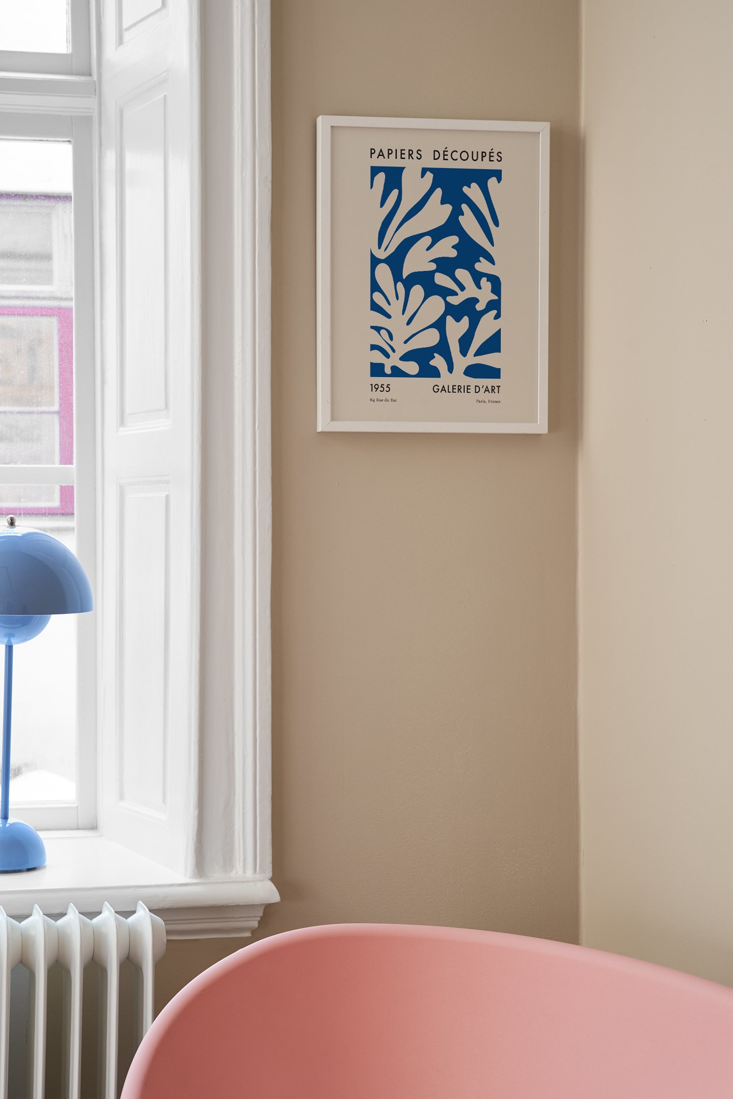 Fauvism Large Pattern Plakat - Beige/blå