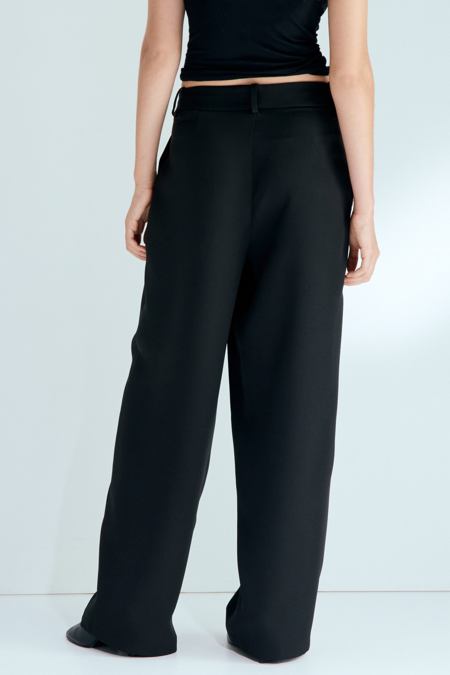 Pantaloni sartoriali incrociati - Nero/Beige scuro - 6