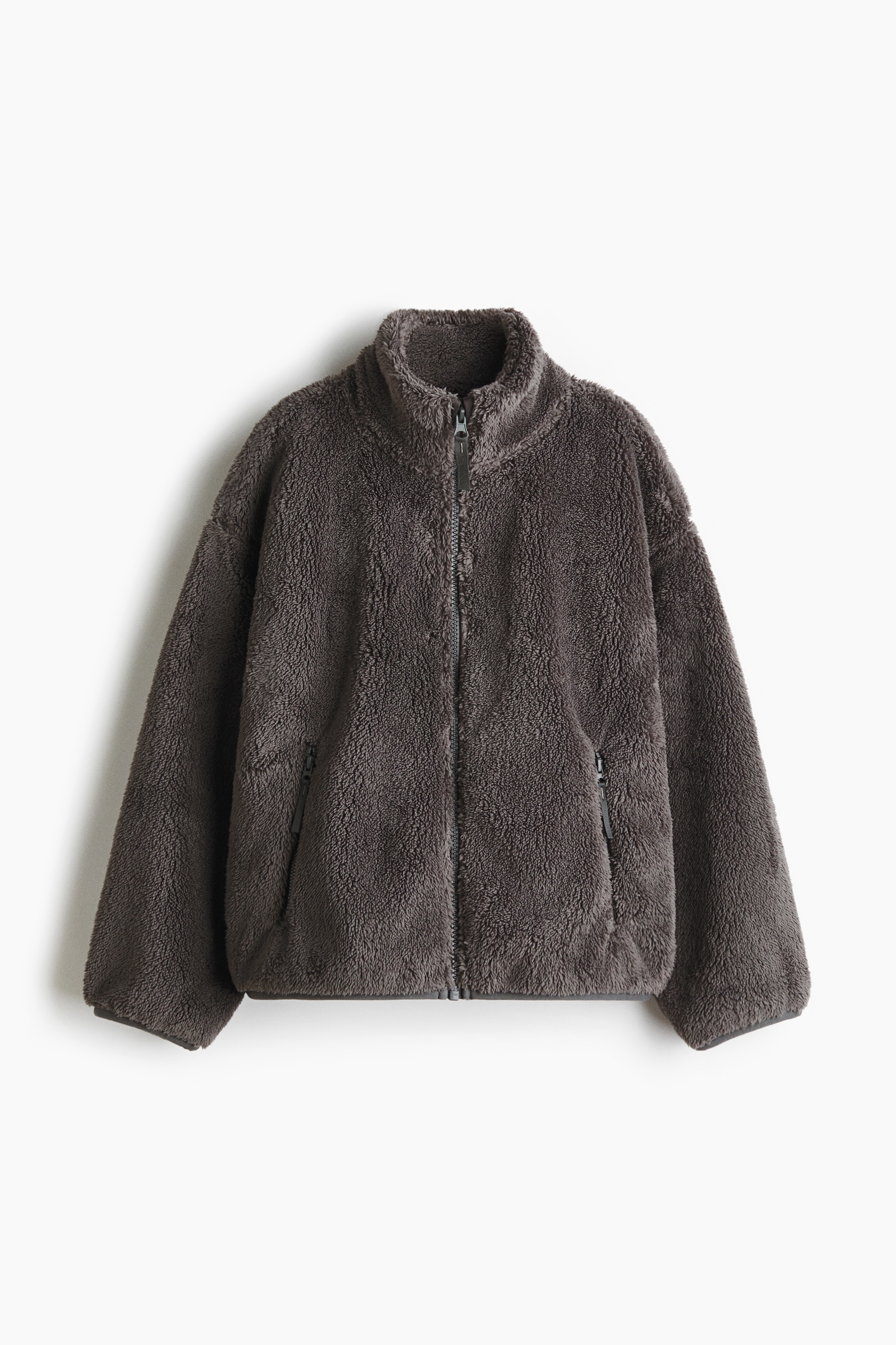 H & M - Sportjacke aus Teddyfleece - Grau - Kinder