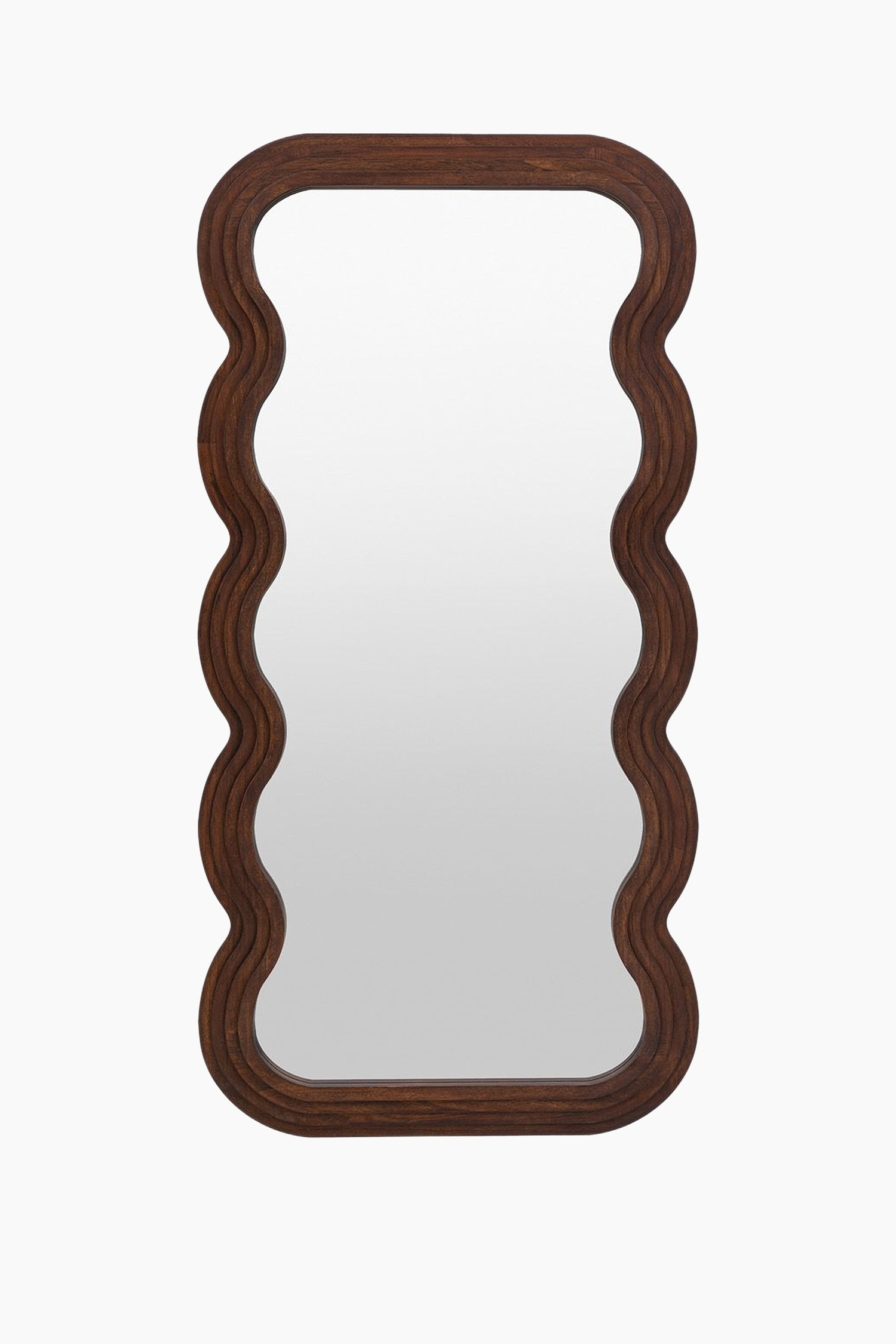 Wavy Wooden Mirror