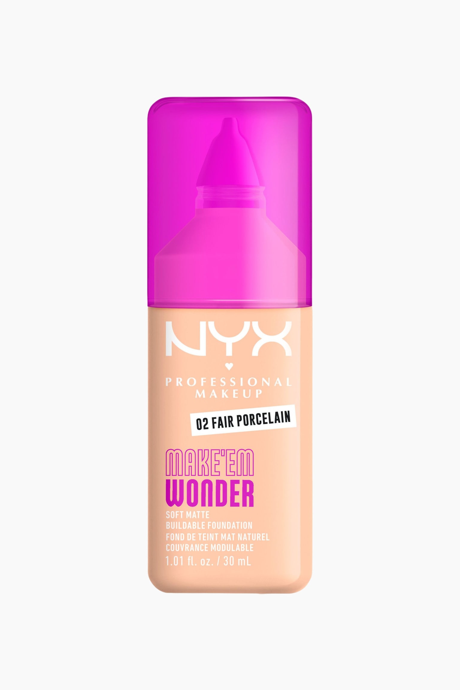 Make'em Wonder Soft Matte Buildable Foundation - Fair Porcelain/Light/Vanilla/Light Ivory/Light Nude/Cocoa/Fair/Classic Tan/Golden Light/Light Sand/Capuccino/Nude/Natural/Deep Ebony/Classic Ivory/Golden Caramel/Medium Olive/Fair Ivory/Cool Porcelain/True Beige/Warm Pecan