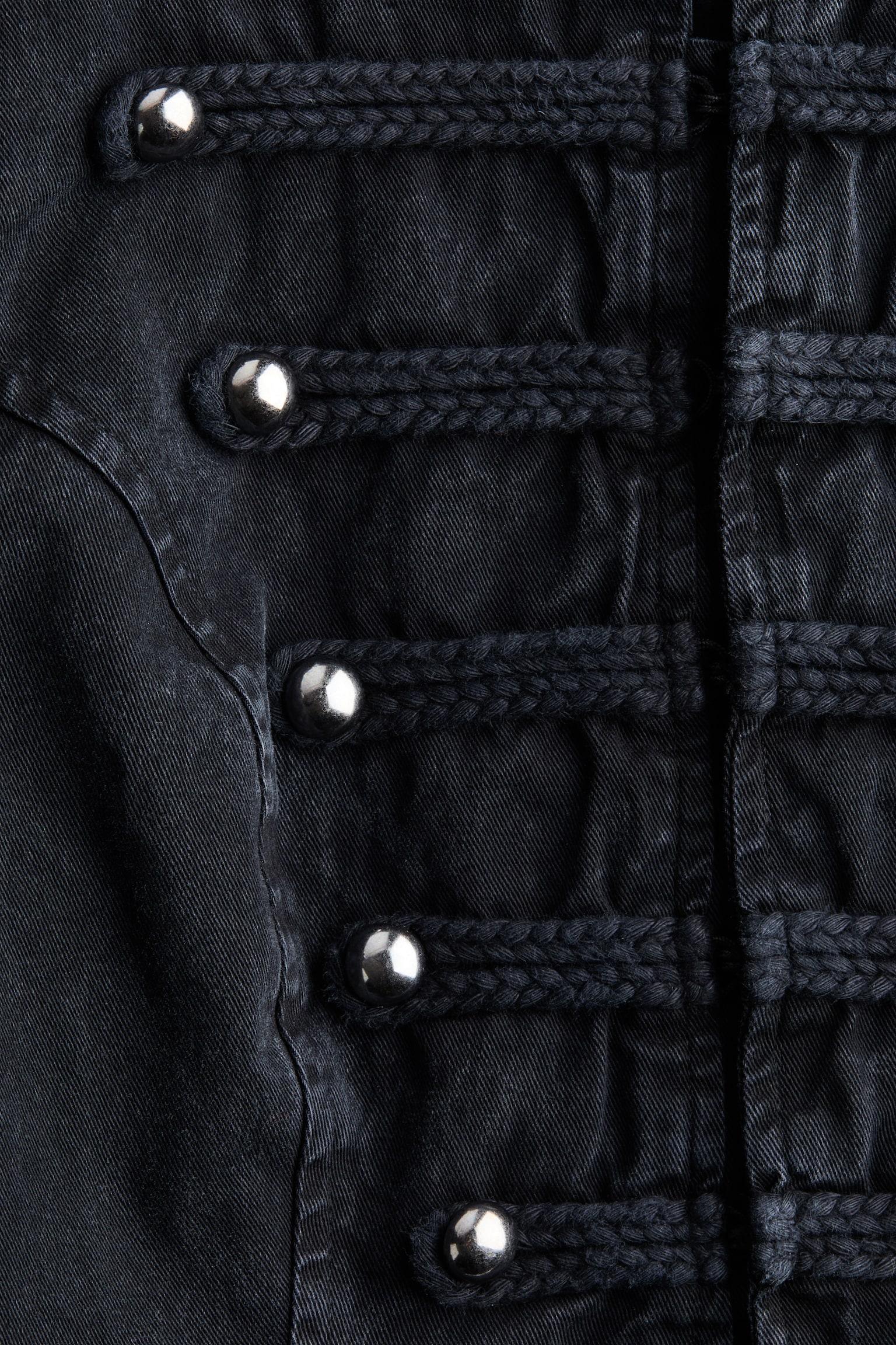 Женская куртка H&M Button-Detail Twill, цвет: Чёрный — фото 7
