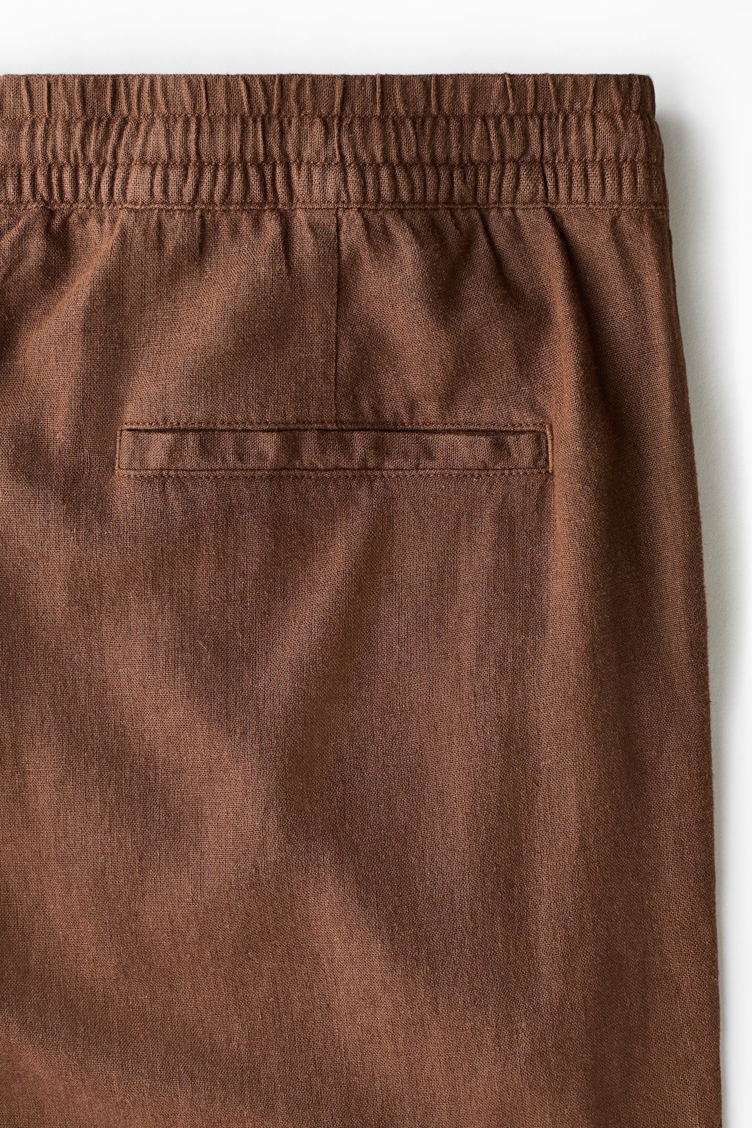 Relaxed Fit Linen-blend trousers - Light brown/White/Black/White/Striped/Navy blue/Striped - 4