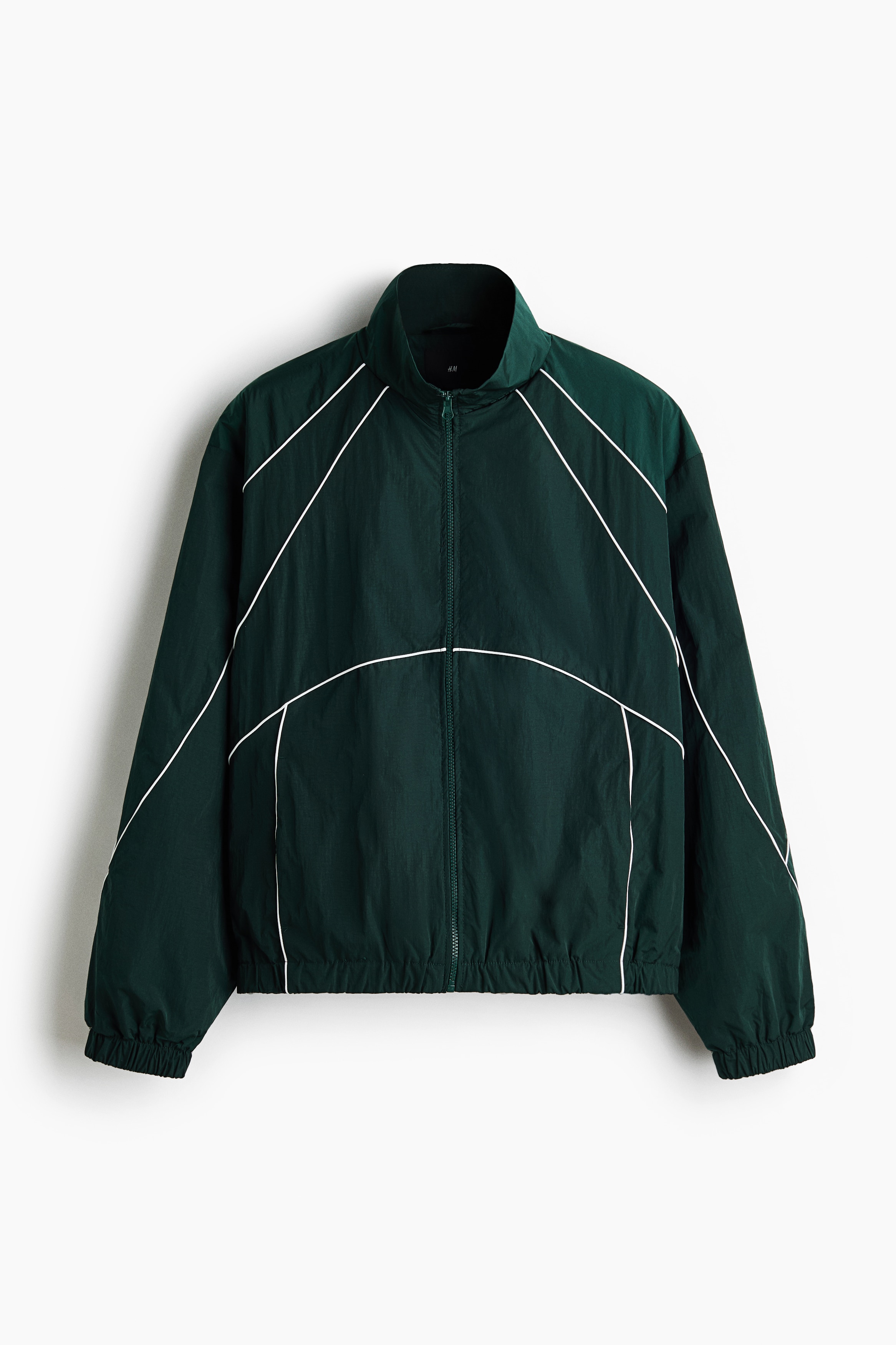 Color-Block Track Jacket - Dark green/Black/color block/Red