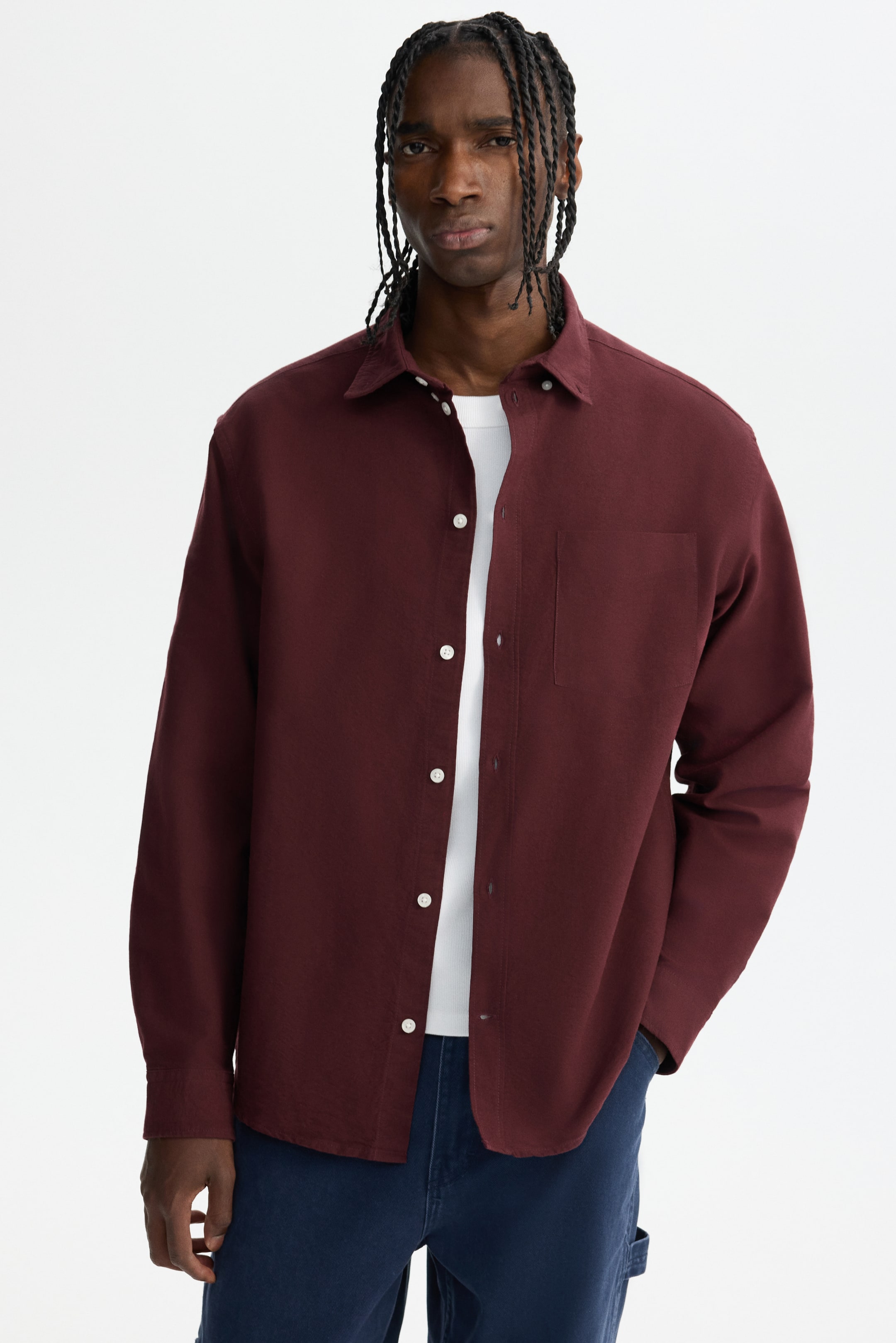 Zobrazit větší obrázek: Košile oxford Regular Fit - Vínová - MUŽI | H&M CZ 4