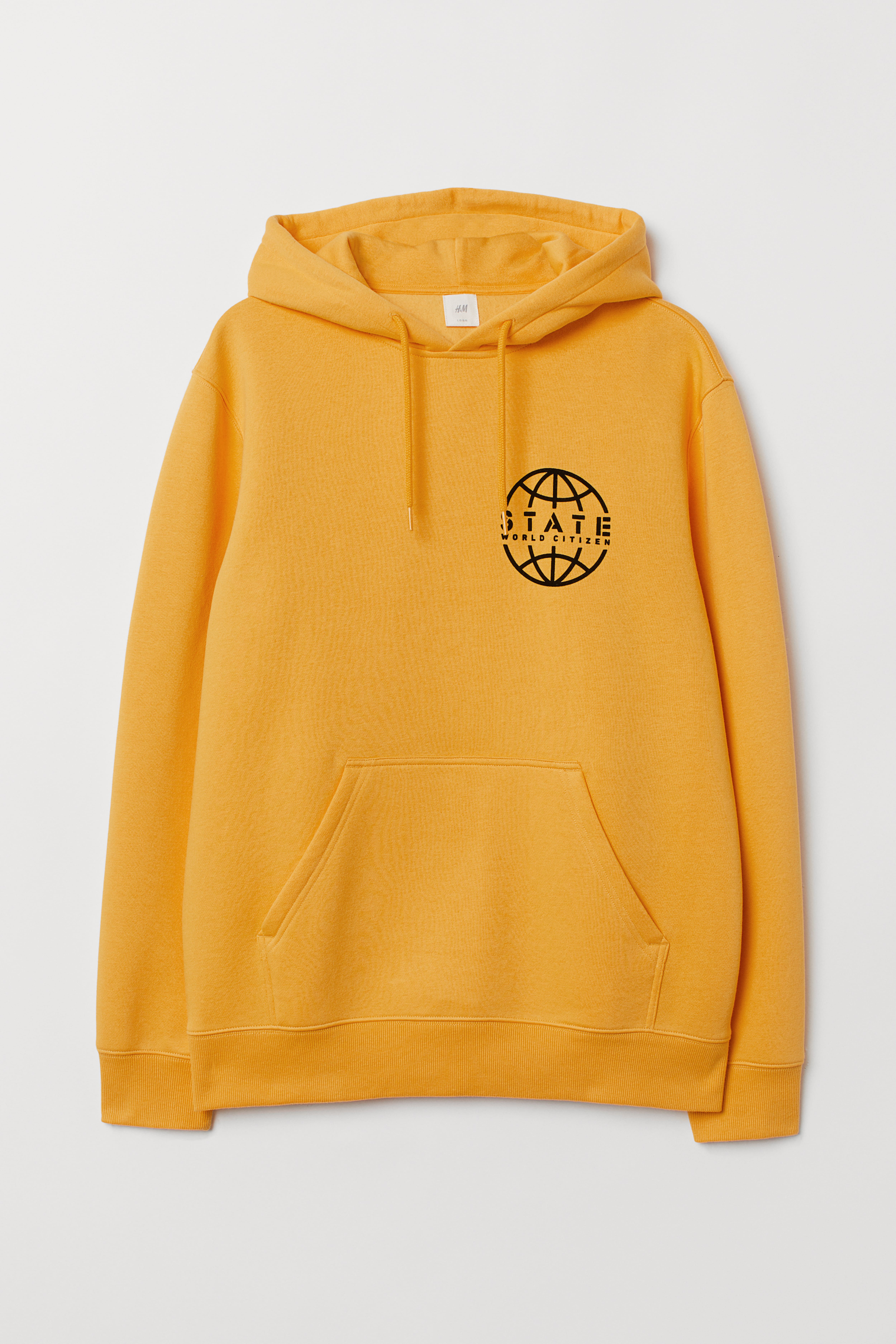 Printed Hoodie Yellow State World Men H M US