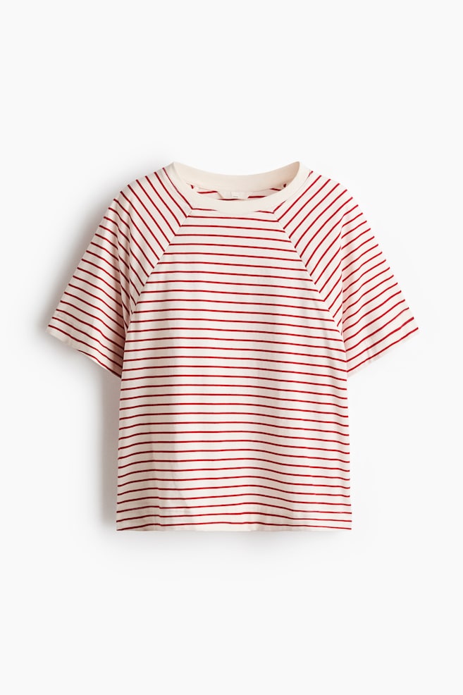 MAMA Before & After Nursing T-Shirt - White/red striped/White/navy blue striped - 1