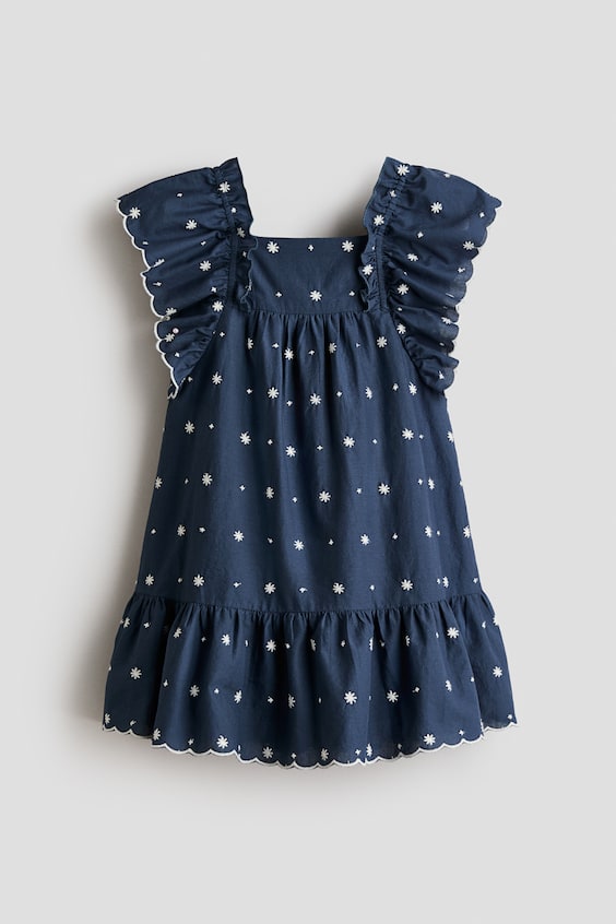 Детские платья H&M Cotton Dress with Embroidery