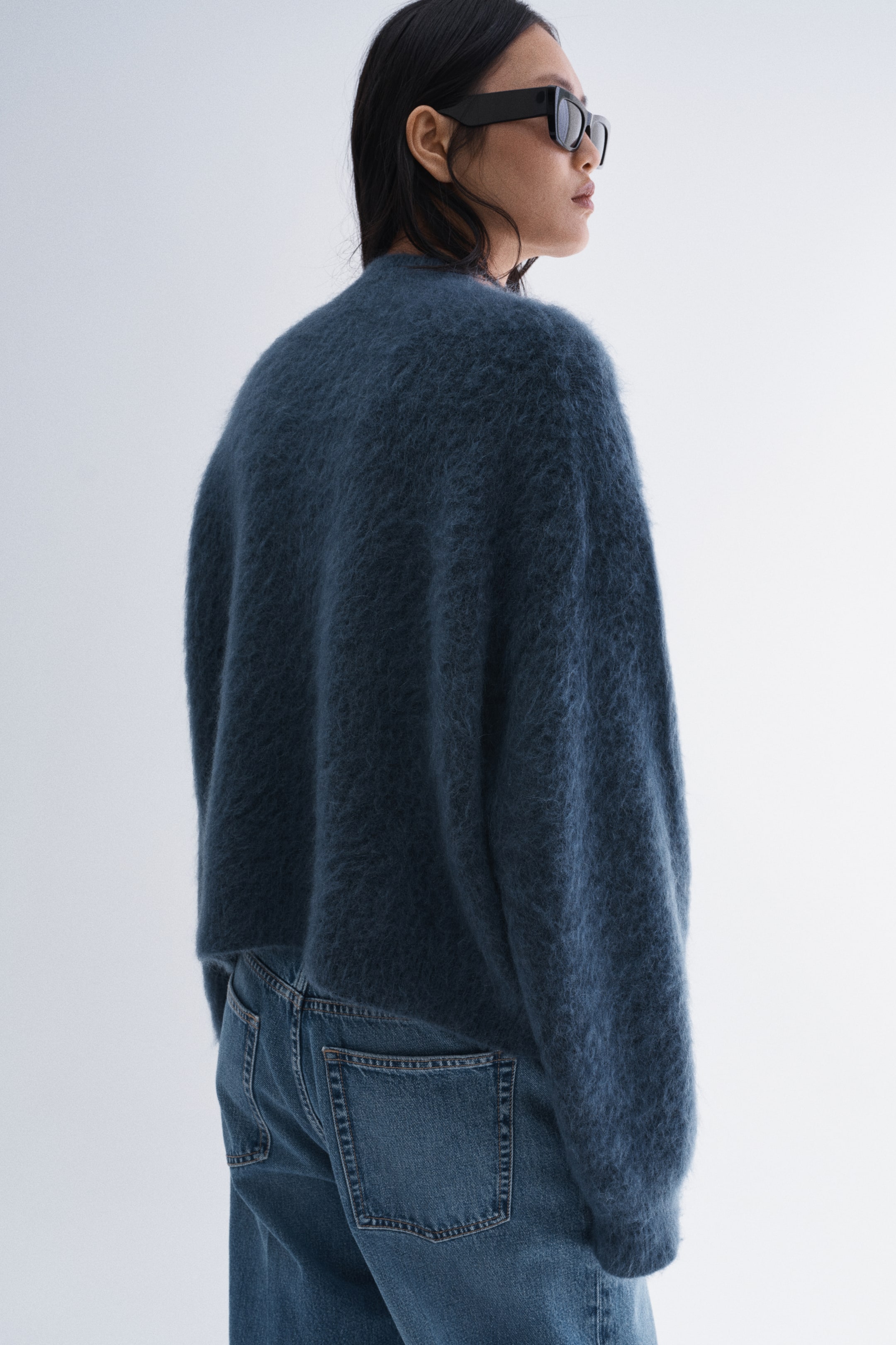 Chandail brossé en mohair mélangé