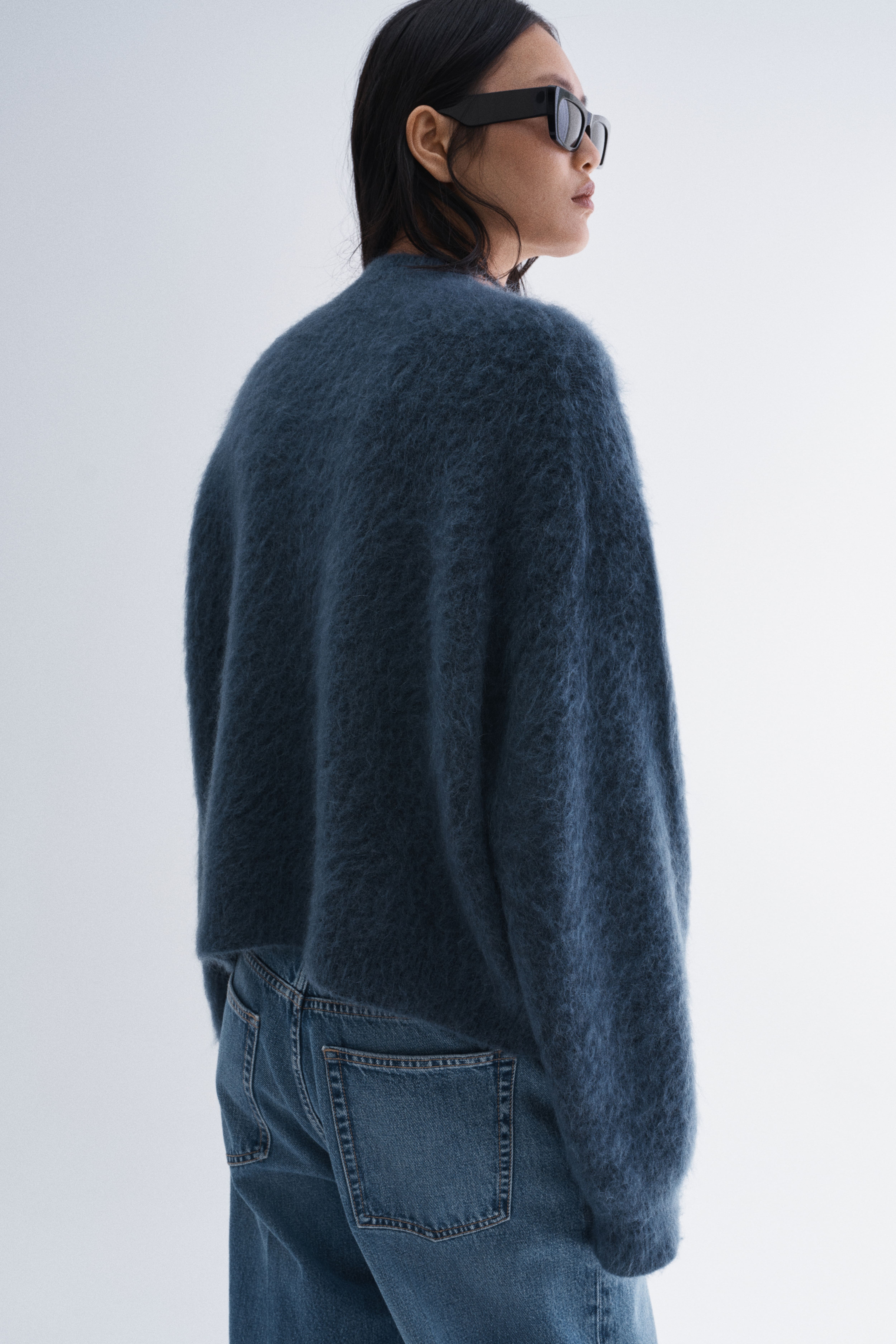 Brushed Mohair-Blend Sweater
